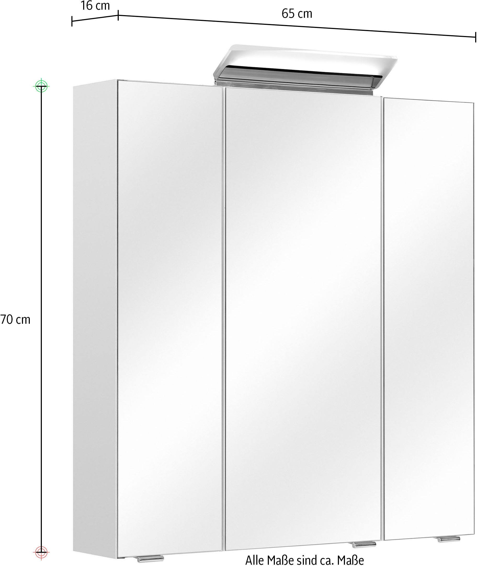 Saphir Badmöbel-Set »Quickset 341 6-teilig, Waschbeckenunterschrank und LED-Spiegelschrank«, (Set, 6 St.), ohne Waschbecken, mit Hochschränke, Unterschrank, Hängeschrank