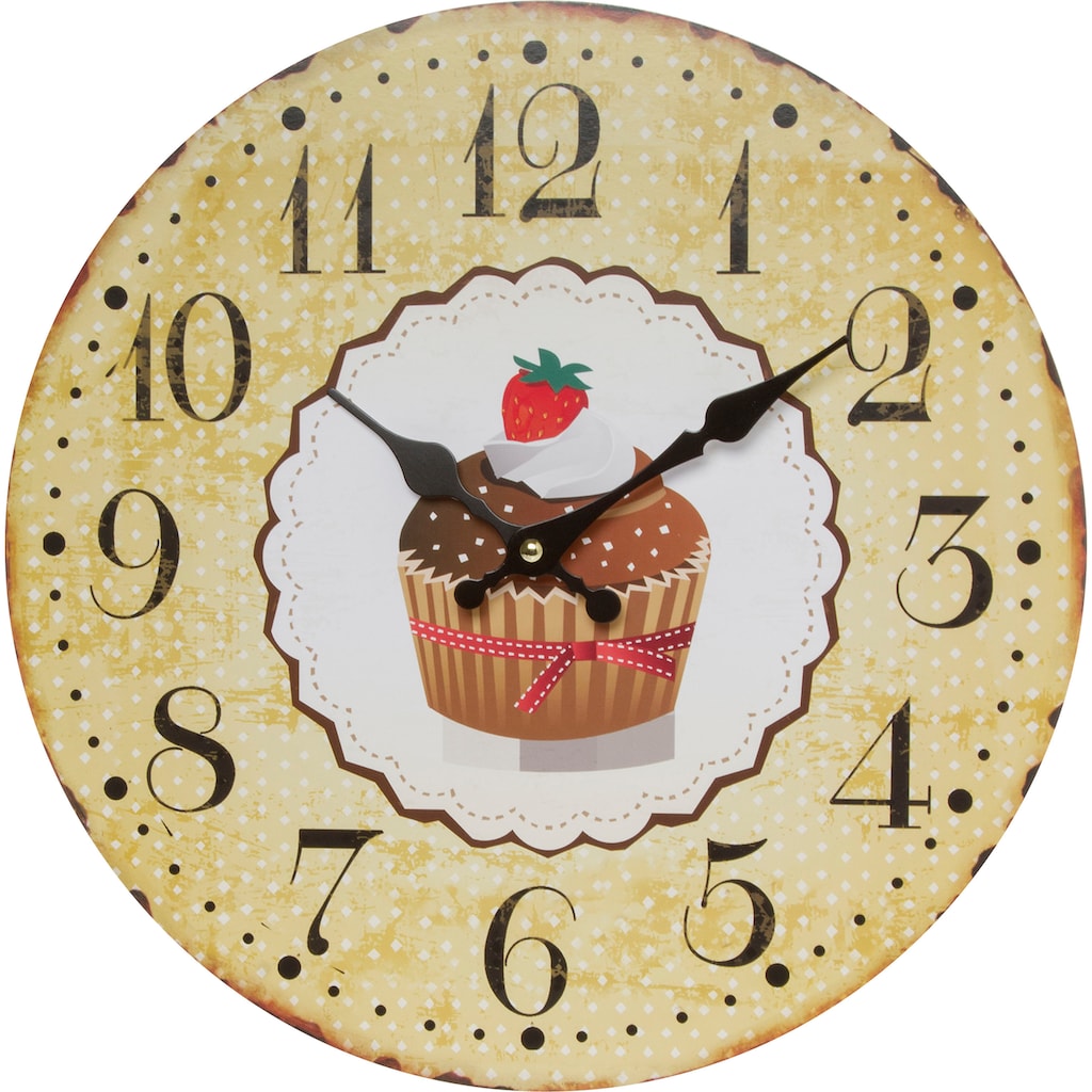 Myflair Möbel & Accessoires Wanduhr »"Cupcake, braun"«