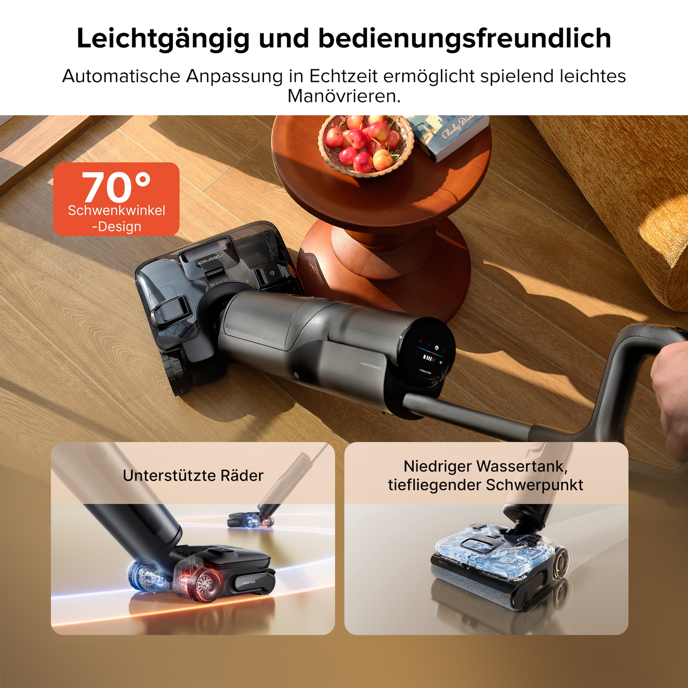 Roborock Nass-Trocken-Akkusauger »F25 ACE Pro« 25.000 Pa, 95 °C Selbstreinigung, Dock-Trocknung und App-Anpassung