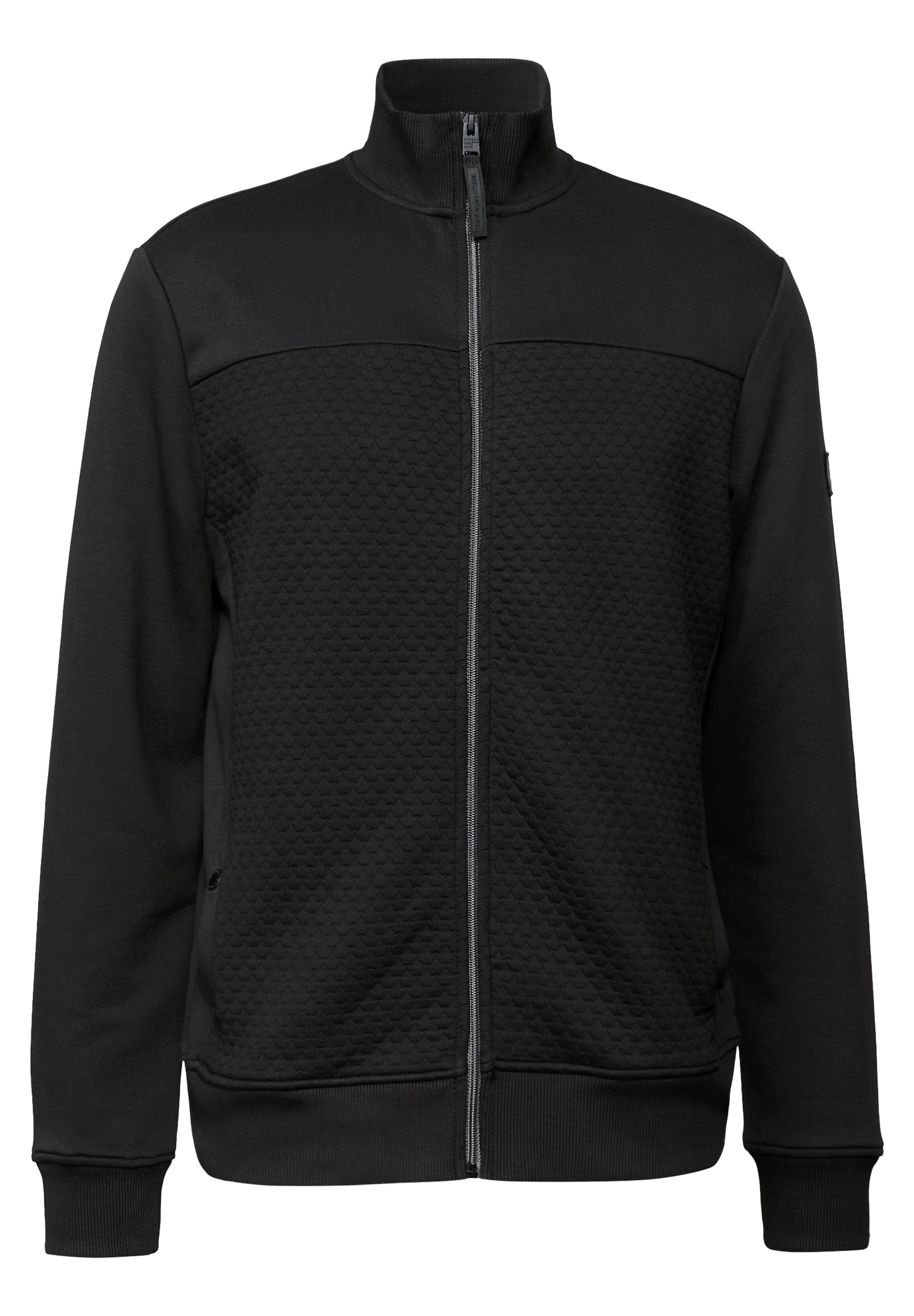 STREET ONE MEN Sweatjacke, mit Stehkragen