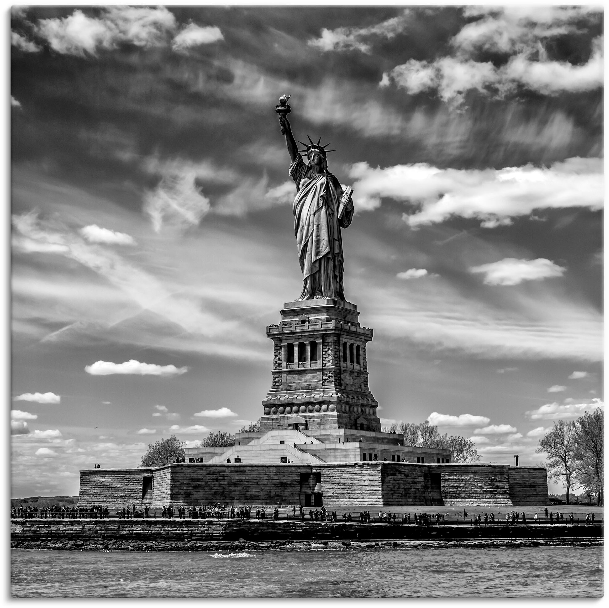 Artland Leinwandbild "New York City Freiheitsstatue" Amerika 1 Stk. tlg. auf Holzrahmen gespannt