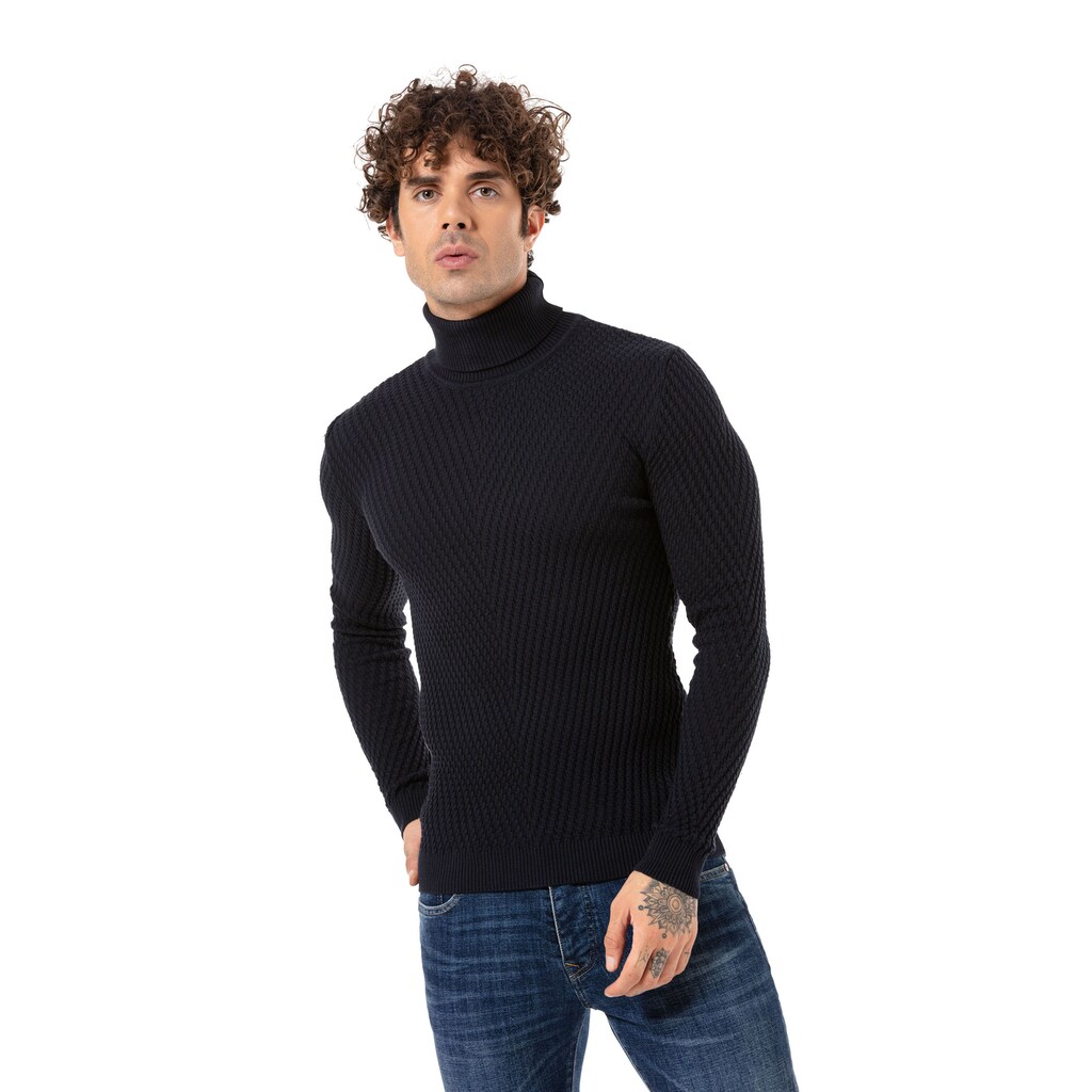 RedBridge Rollkragenpullover »Gosport«, mit aufwendigem Strickmuster