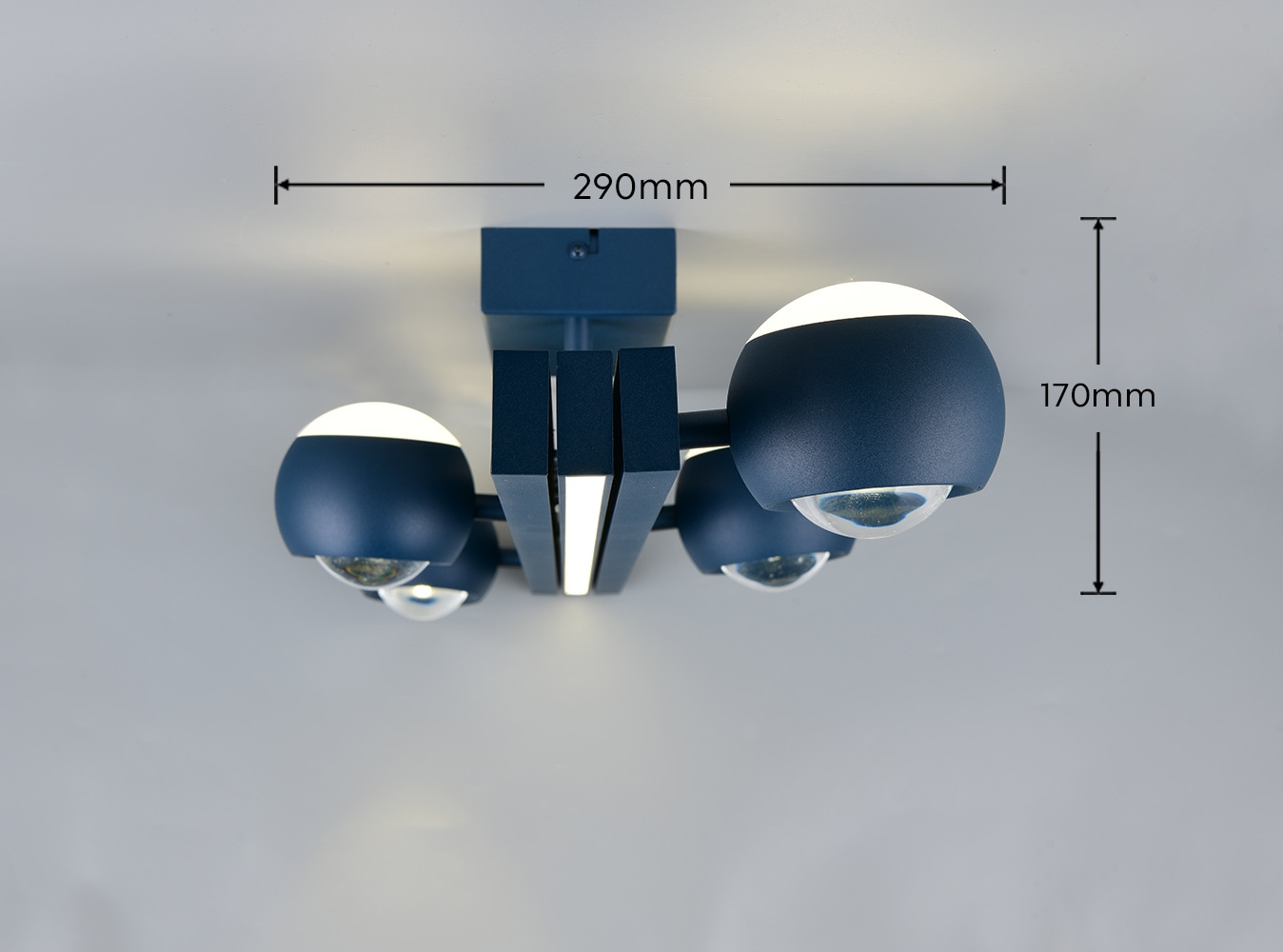 Musterring LED Deckenleuchte »CANNON, 4-flammige LED Deckenlampe 36W 4150Lumen 2300-4000K CCT« LED-Board 1 Stk. Farbwechsler | warmweiß - kaltweiß mit Fernbedienung, ausziehbar, schwenkbare Lichtkegel, dimmbar Memory