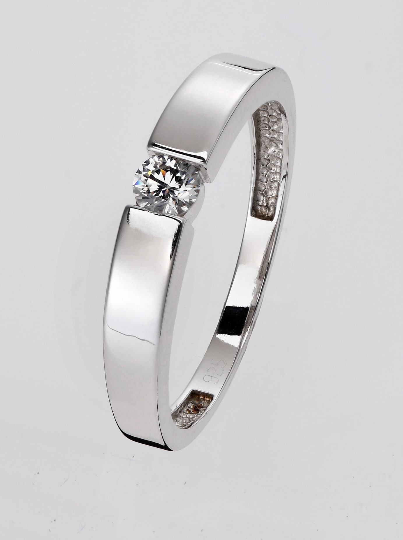 Fingerring LADY Gr. 21, silber (silber 925), Fingerringe, Damen, 21, Gold Metall Roségold 585 Silber 925 (Sterlingsilber), Gold, Metall, Roségold 585, Silber 925 (Sterlingsilber), Fingerring