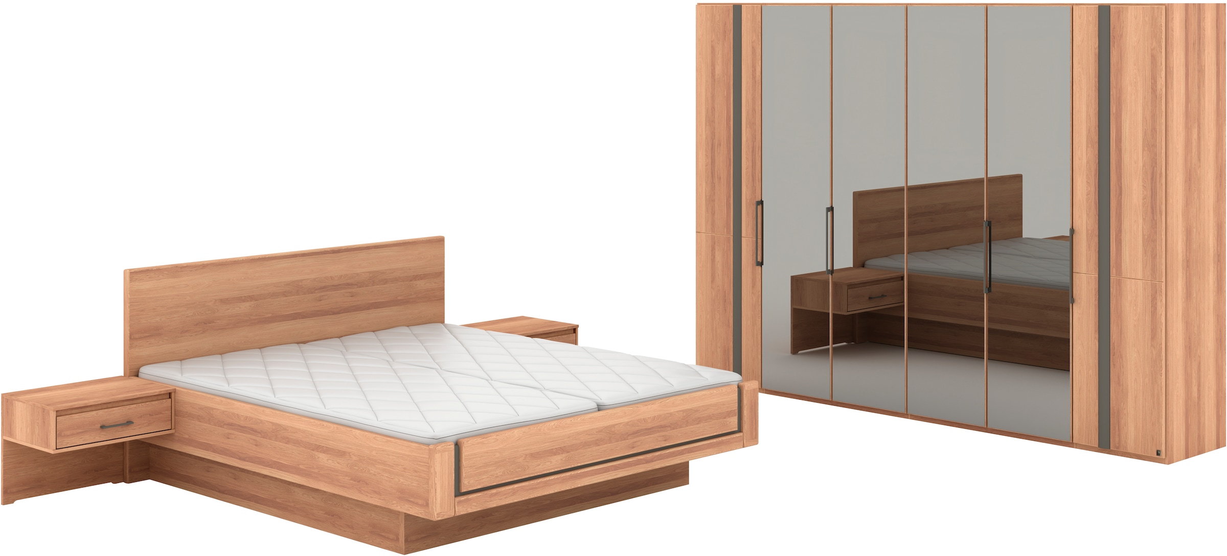 Musterring Schlafzimmer-Set "Sorrent, Kleiderschrank, Bett & Nachtkommoden, günstig online kaufen