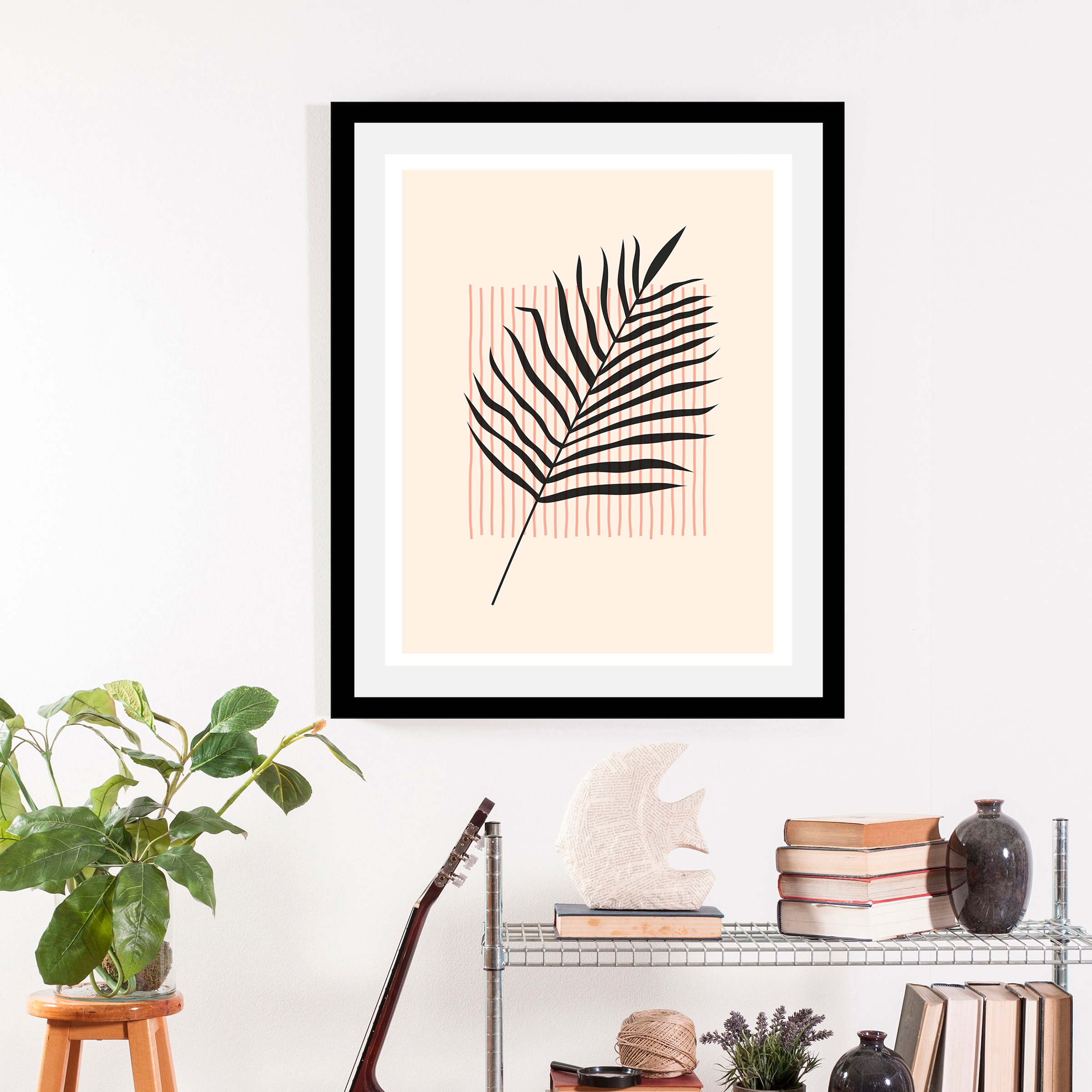 queence Bild "Leaf", (1 St.), HD Premium Poster-Druck inkl. Holzrahmen günstig online kaufen