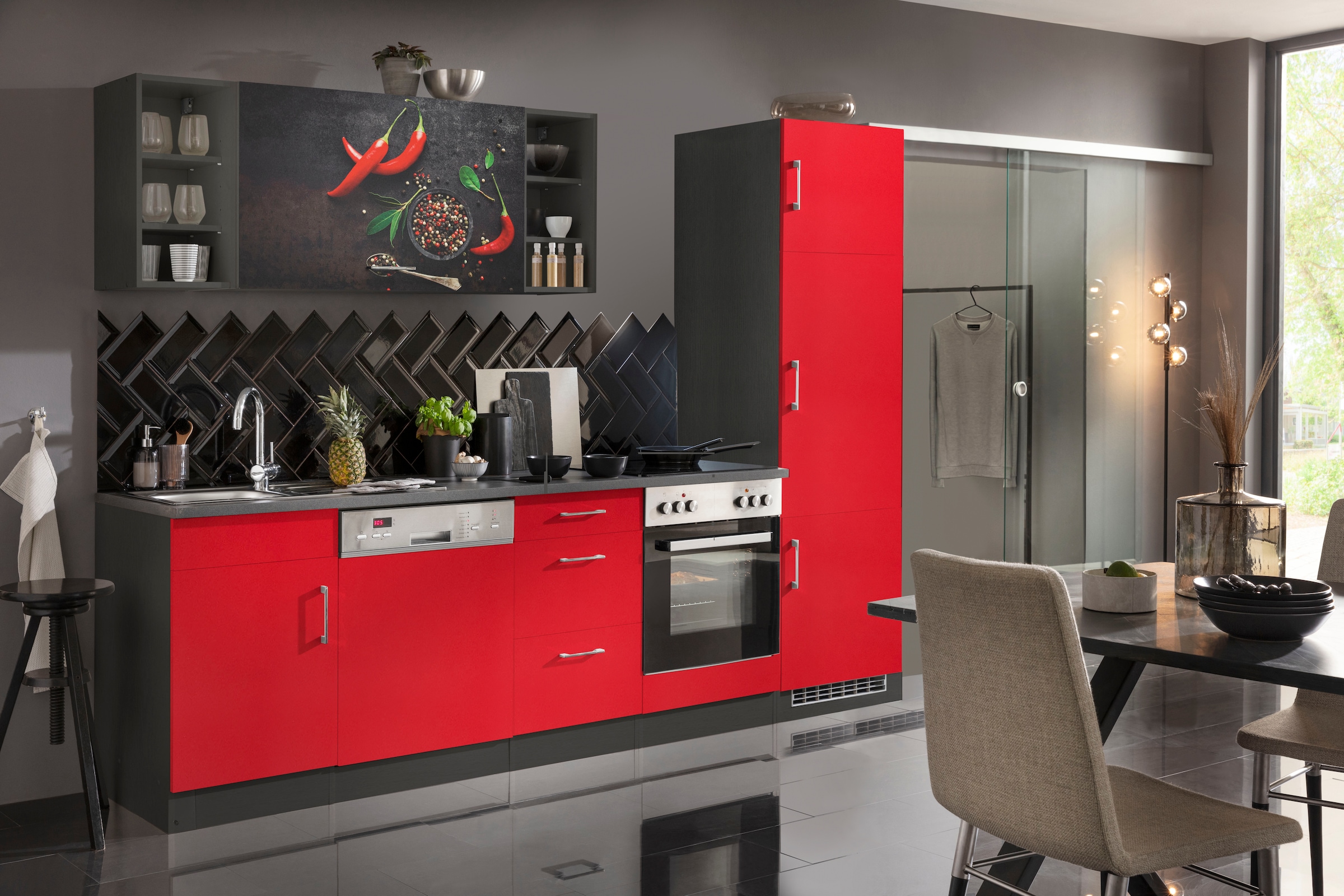 KOCHSTATION Küchenzeile "KS-Paris – Küchen mit einzigartigen Fotomotiven au günstig online kaufen