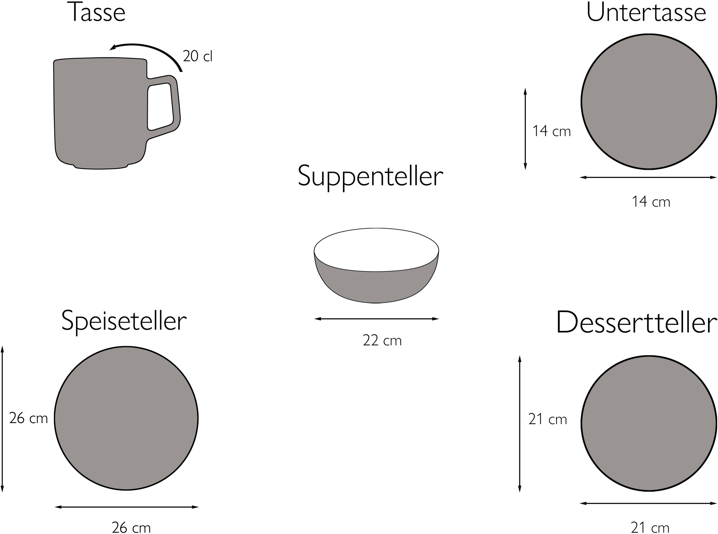 CreaTable Kombiservice »Geschirr-Set ORIENTAL BLUE«, (Set, 30 tlg., Kaffeeservice und Tafelservice im Set, für 6 Personen), Service, traditionelles Dekor, 30 Teile, für 6 Personen