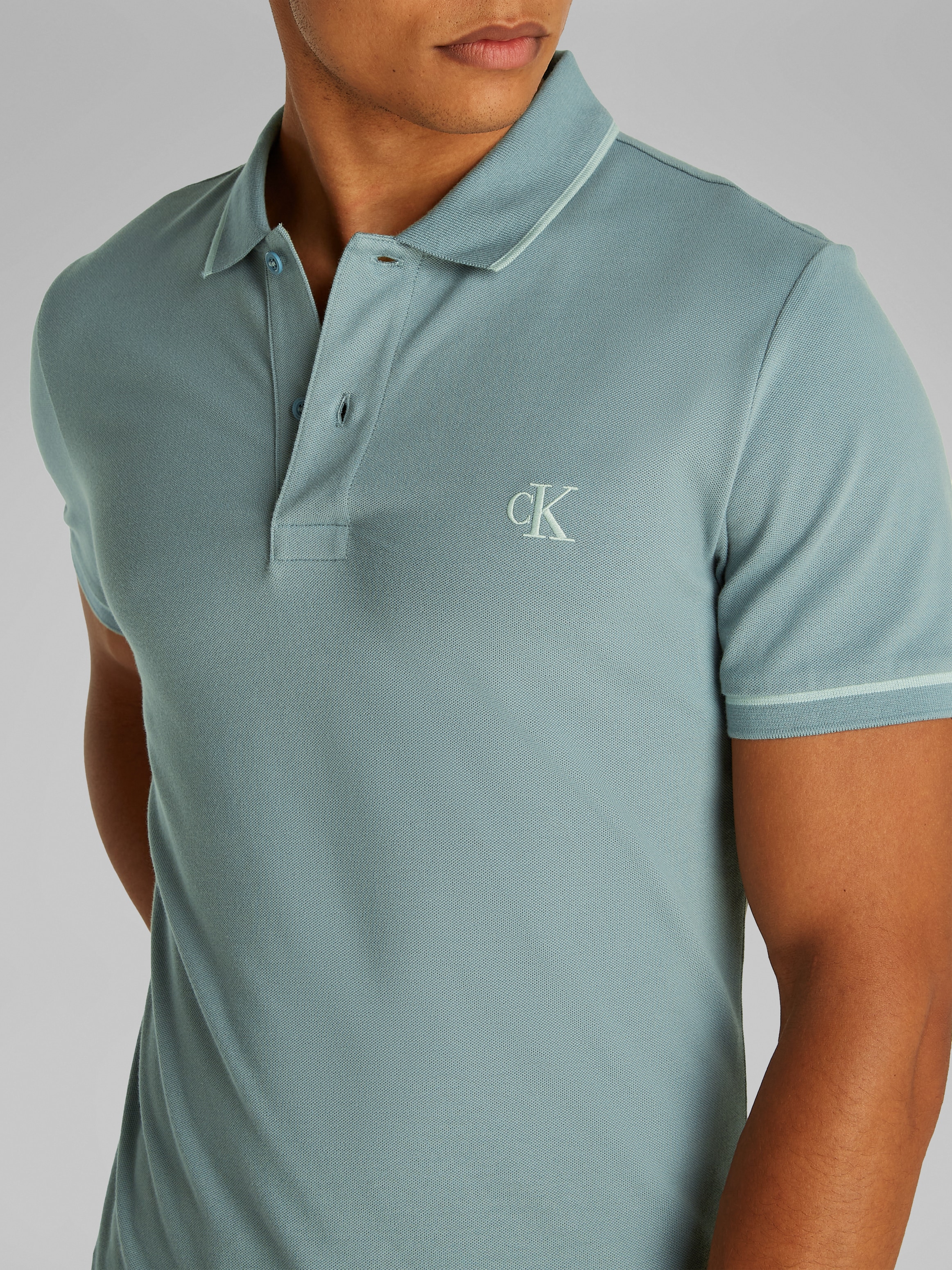 Calvin Klein Jeans Poloshirt »TIPPING SLIM POLO«, mit Streifendetail am Kragen