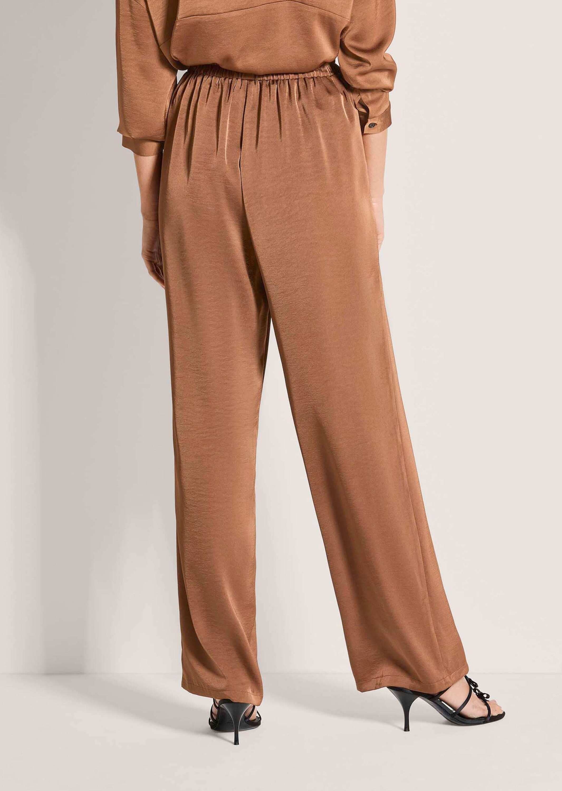 MADELEINE Schlupfhose »Satinhose Schlupfhose mit Zierband«