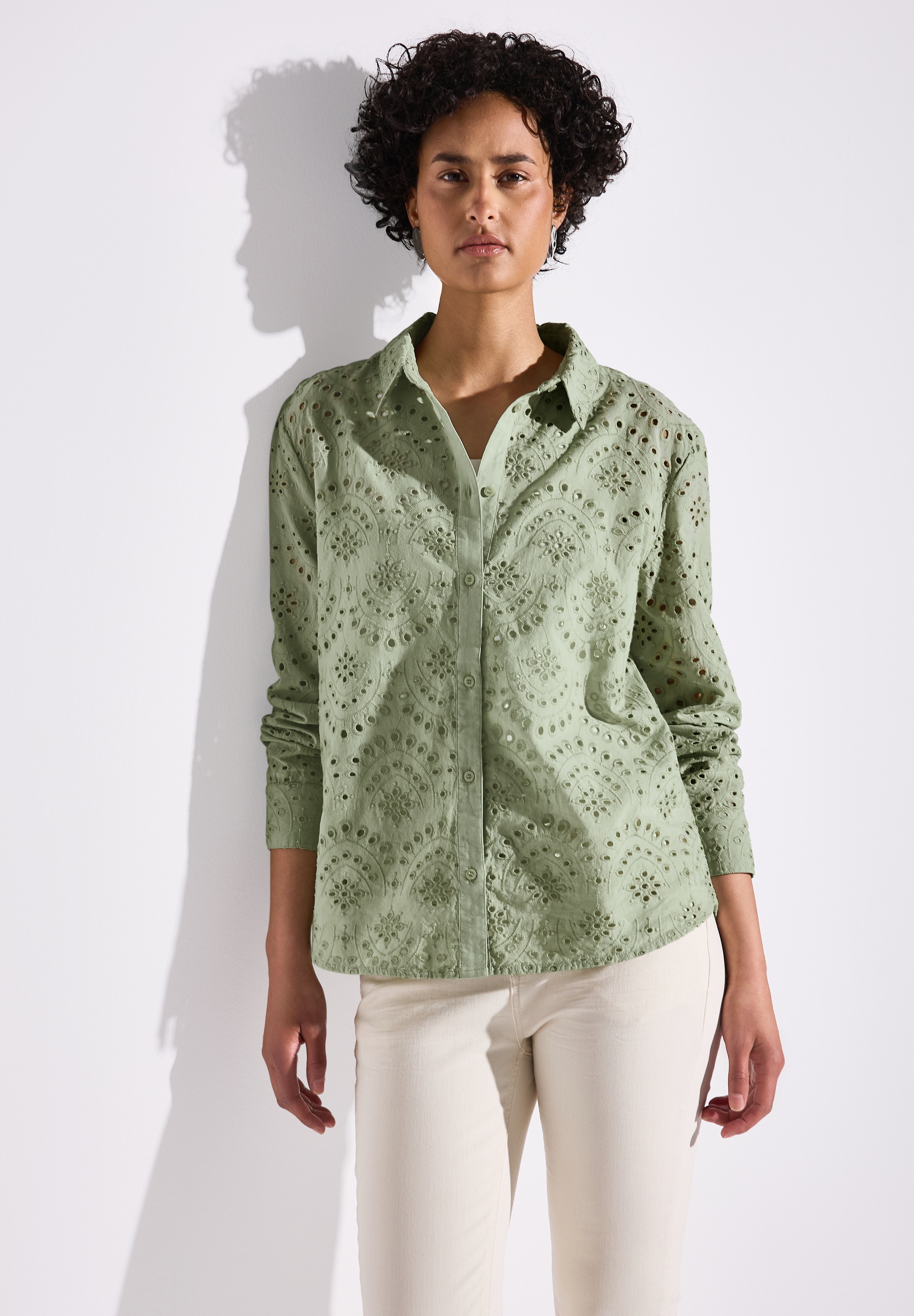 STREET ONE Langarmbluse aus reiner Baumwolle günstig online kaufen