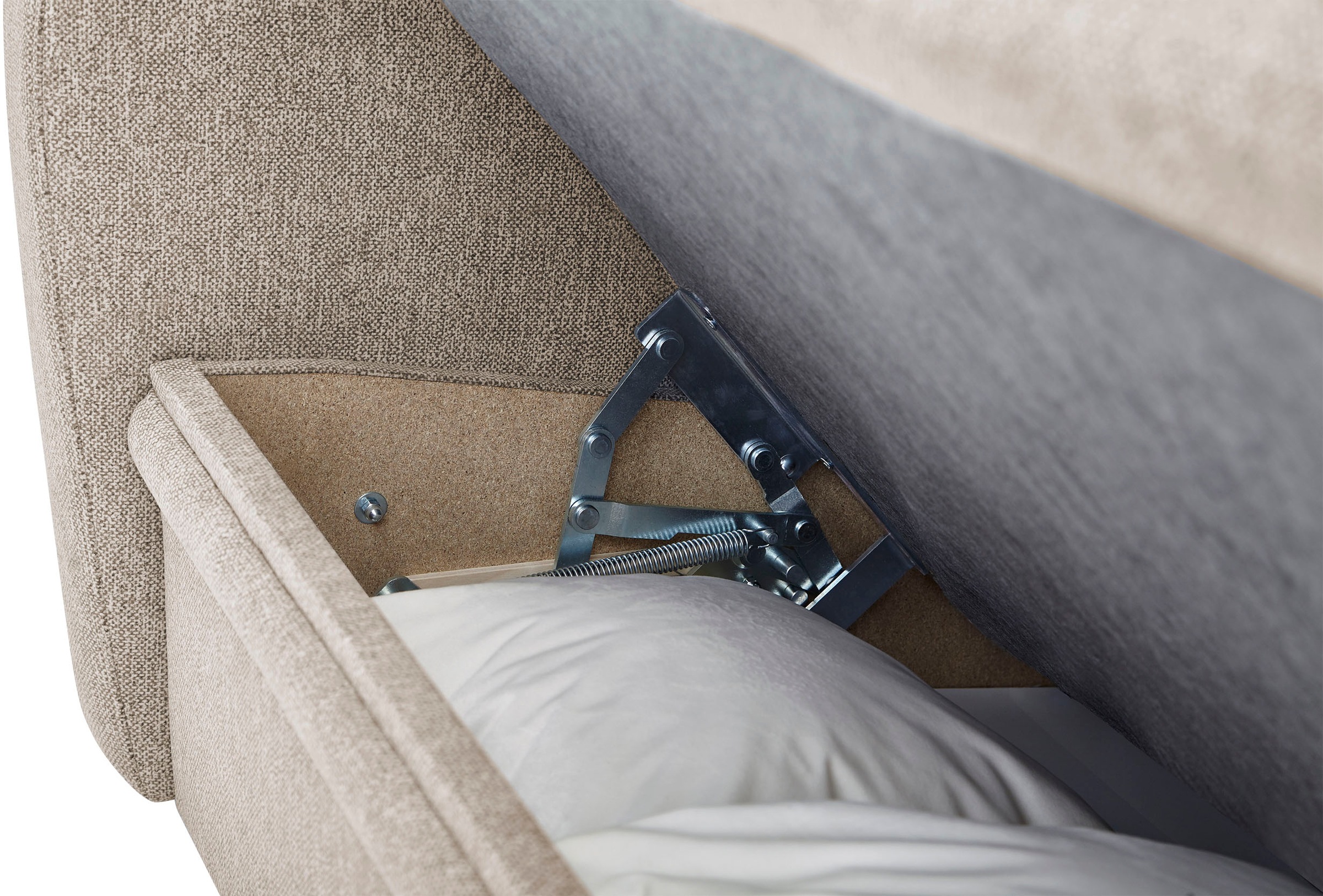 VILLA BECK Ecksofa »Varese L-Form«, (2 St.), Kopfteilverstellung, wahlweise mit Sitzvorzug, in Sitzhöhe 46 cm