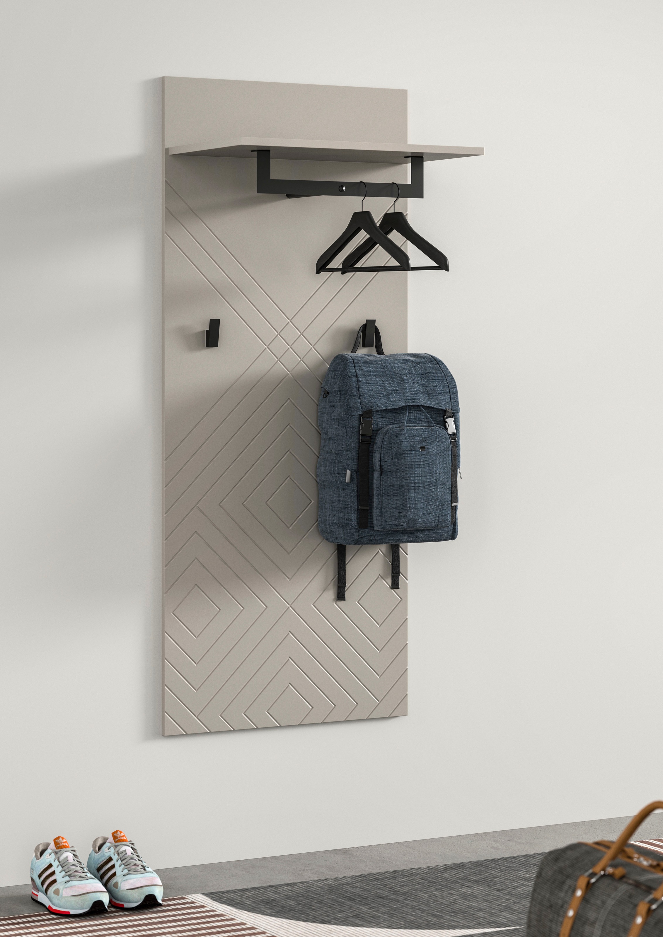 Home affaire Garderobenpaneel "Mento, Höhe 140 cm, Paneelrückwand mit Ornam günstig online kaufen