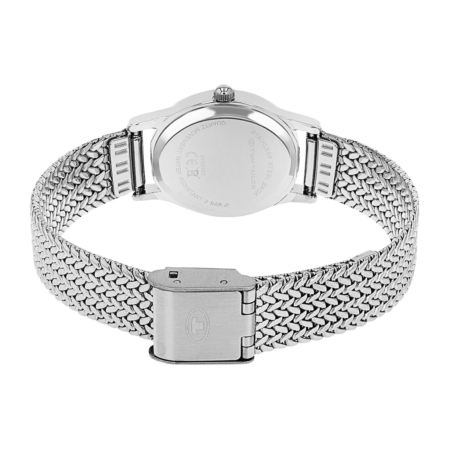 TOM TAILOR Quarzuhr Armbanduhr, Damenuhr, Edelstahlarmband, analog