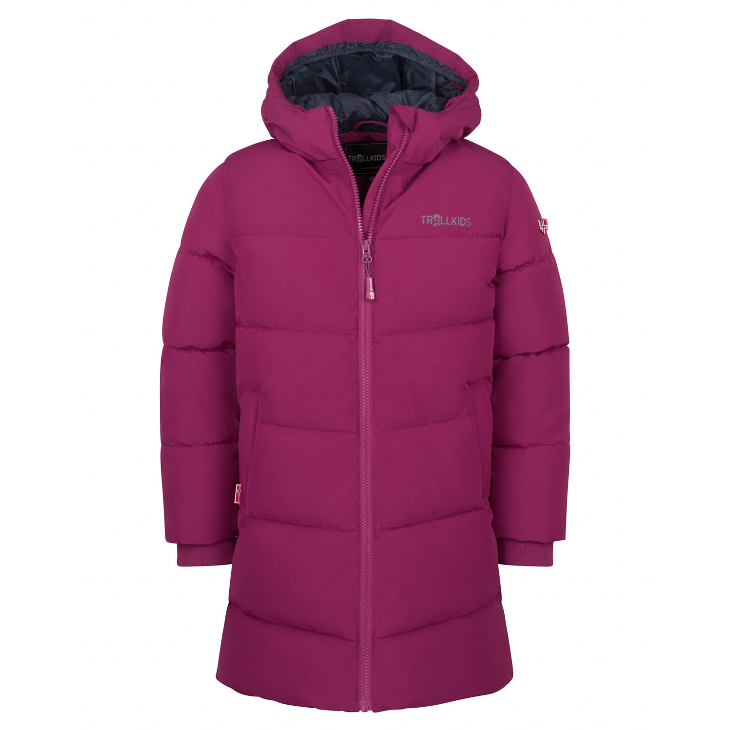TROLLKIDS Wintermantel "GIRLS AURLAND COAT XT" mit fester Kapuze, warm wattiert, langer Schnitt