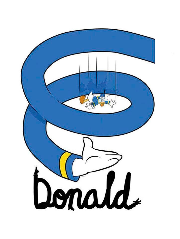 Poster »Donald Duck Spiral«, Disney, (1 St.), Kinderzimmer, Schlafzimmer, Wohnzimmer