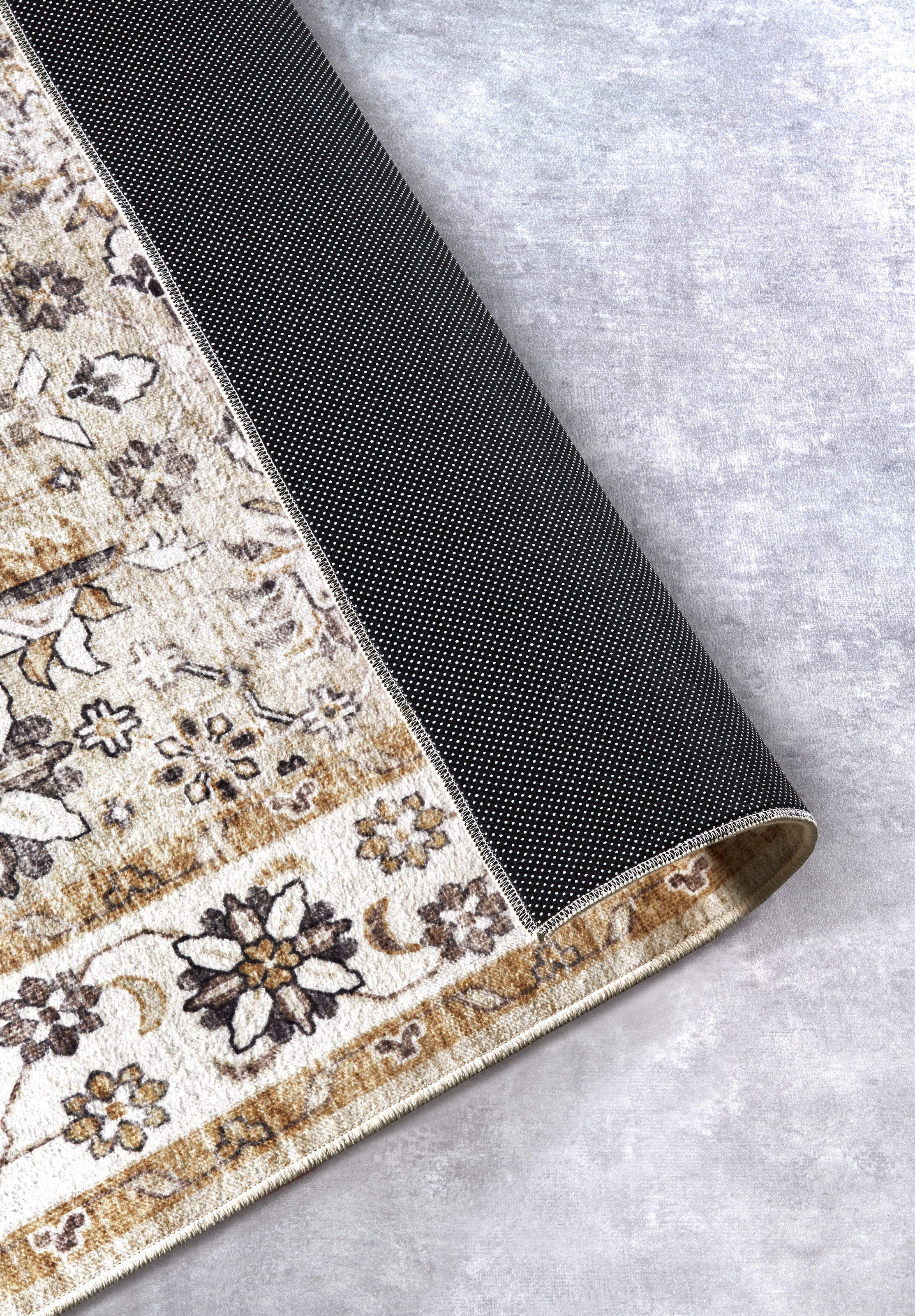 ELLE DECORATION Teppich »Saveh«, rechteckig, 5 mm Höhe, Kurzflor, Anti Rutsch, Vintage, Klassisch, Wohnzimmer, Flur