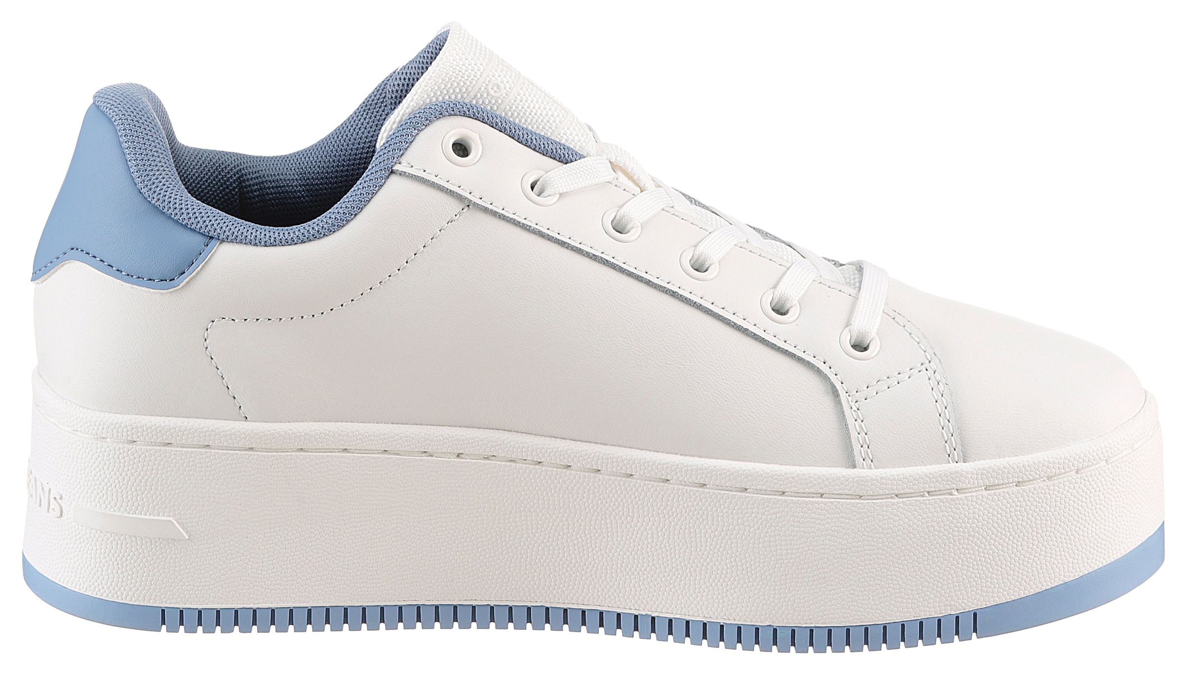 Tommy Jeans Plateausneaker »TJW FLATFORM ESS«, Freizeitschuh, Halbschuh, Schnürschuh mit gepolstertem Schaftrand