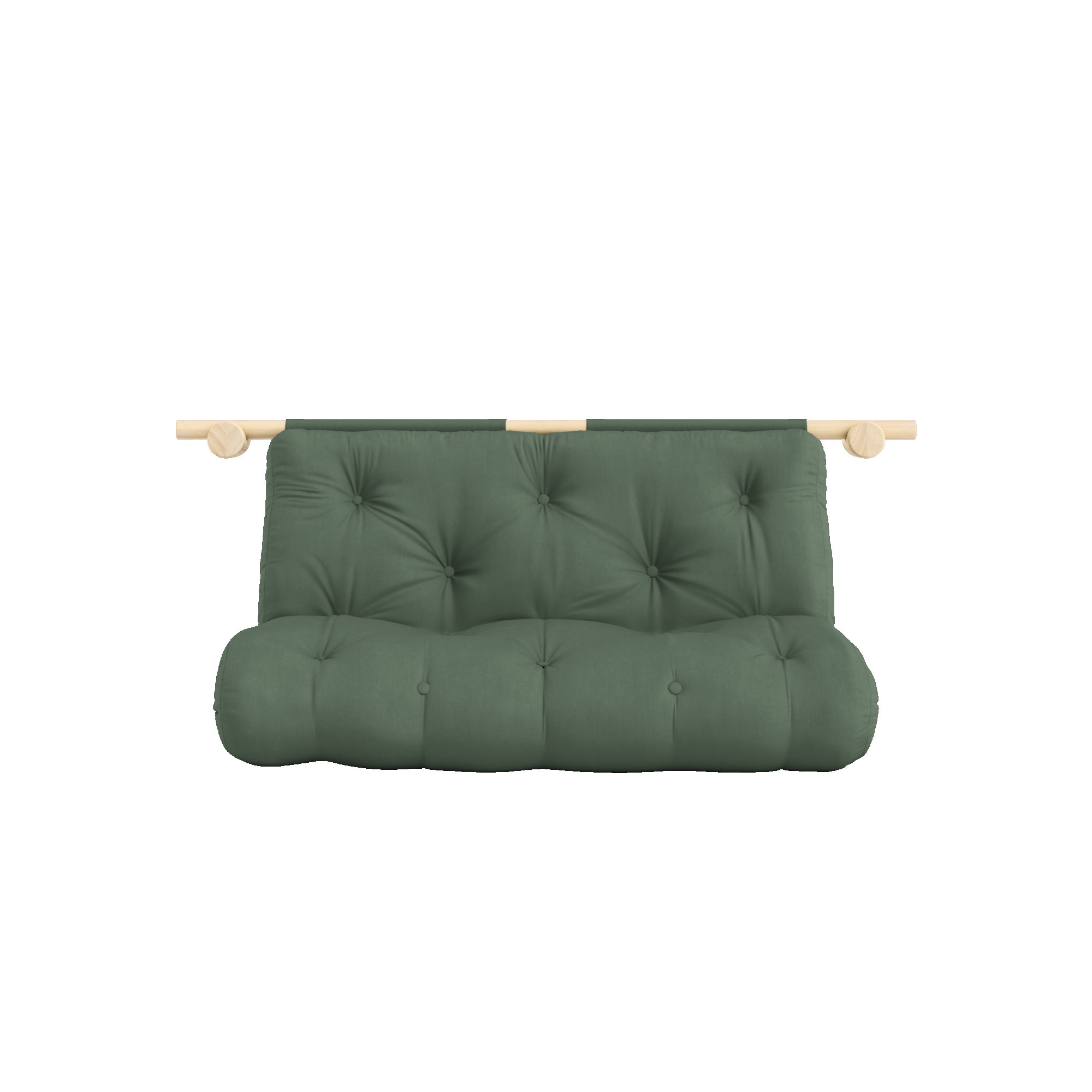 Karup Design Schlafsofa »Hooked Sofa Bed / Sleeper Chair – Sitz- oder Schlafplatz, platzsparend«, Futonmatratze inkl. Halterungsset aus FSC®-zertifiziertem Massivholz