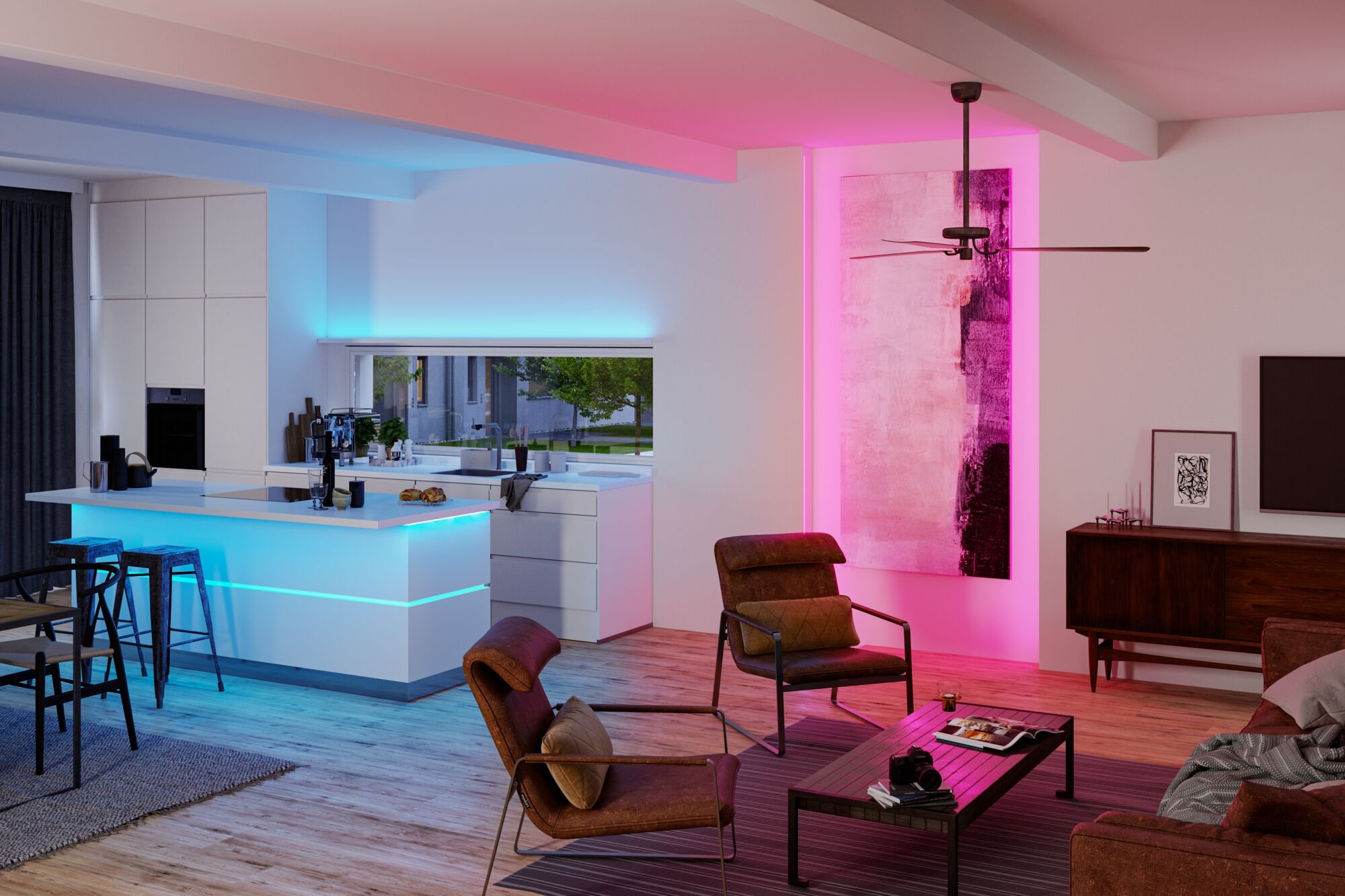 Paulmann Kabelverbinder-Sortiment »MaxLED LED Strip Full-Line COB Edge 0,02m  max. 144W  RGBW«, (Set, 2 tlg.), Farbwechsler, Farbsteuerung