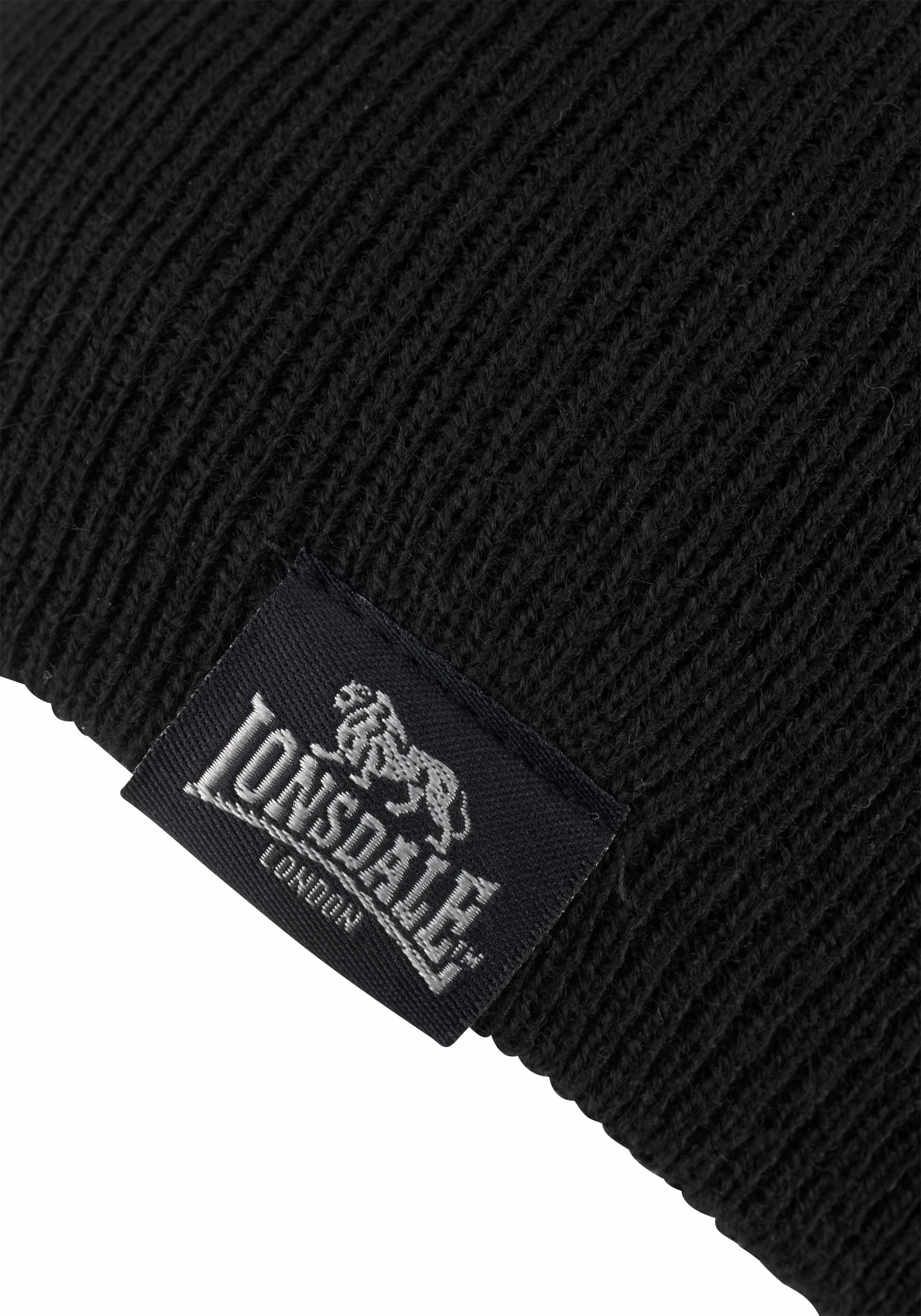 Lonsdale Strickmütze »LEAFIELD Set Mütze+Schal«, (Packung, 2 St., mit Schal), Set aus Schal undMütze