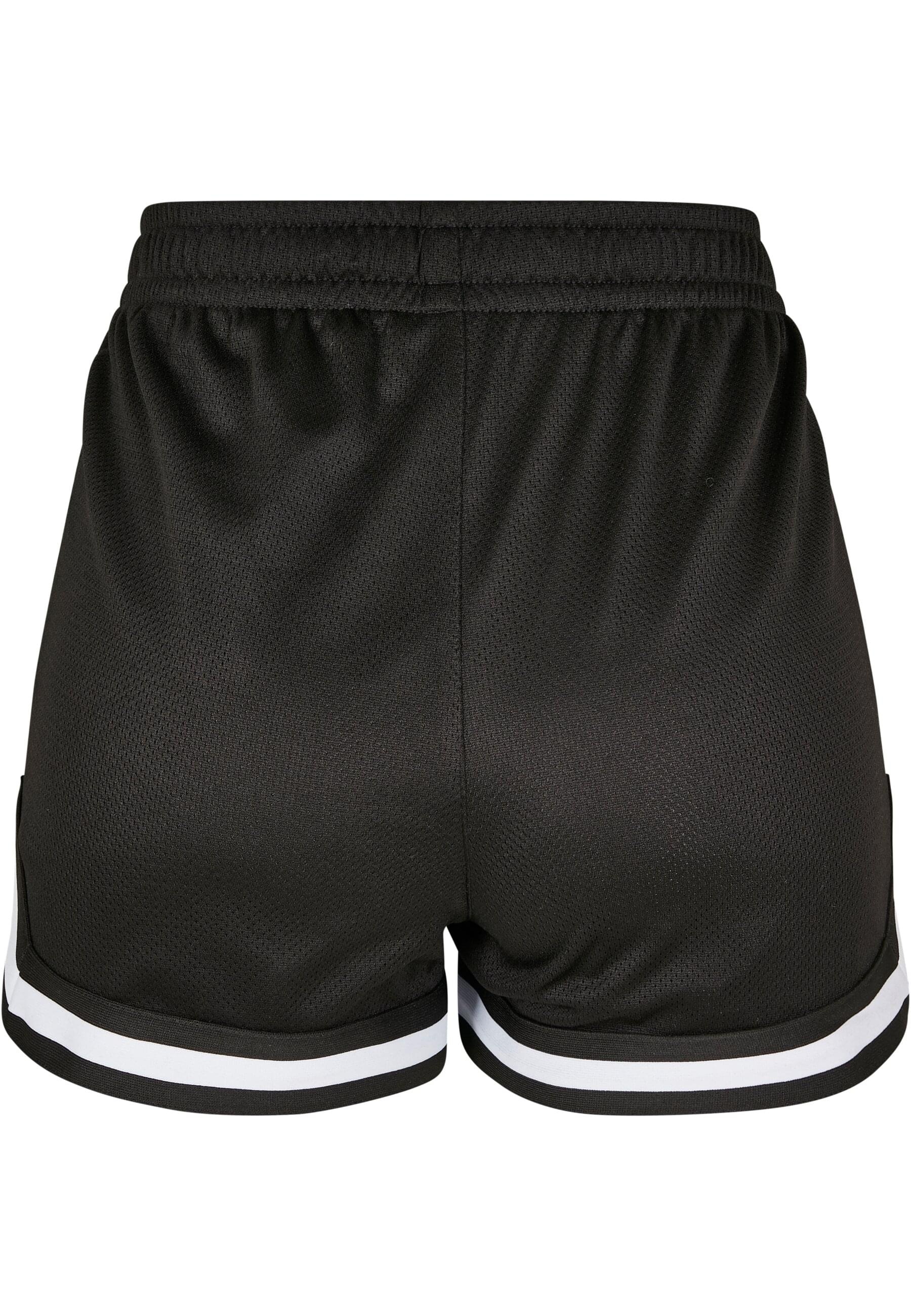 URBAN CLASSICS Stoffhose »Urban Classics Damen Ladies Stripes Mesh Hot Pants«, (1 tlg.)