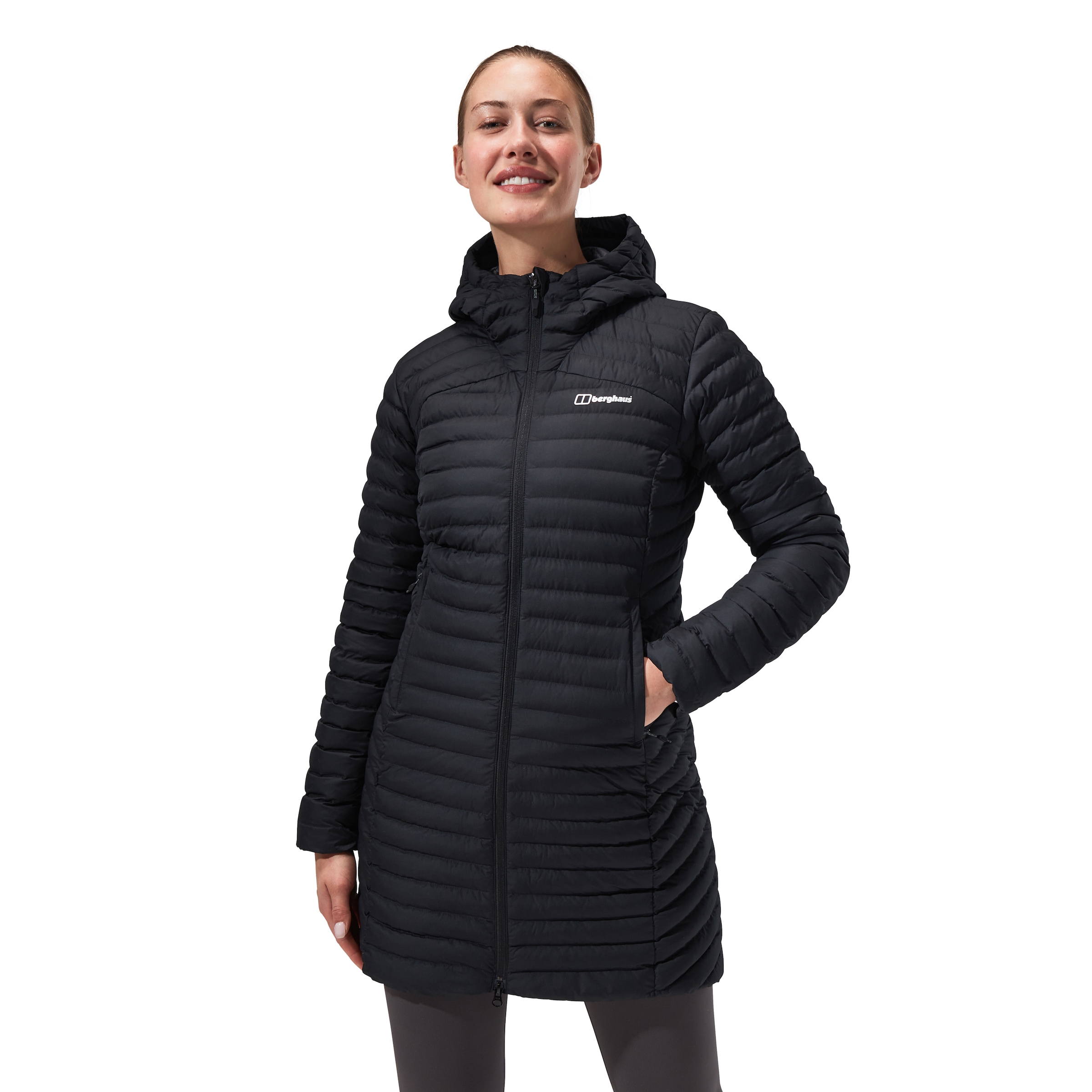 Berghaus Steppjacke "MICRO JKT LONG" wärmeisolierende Steppjacke, wasserabweisend, po-bedeckende Länge