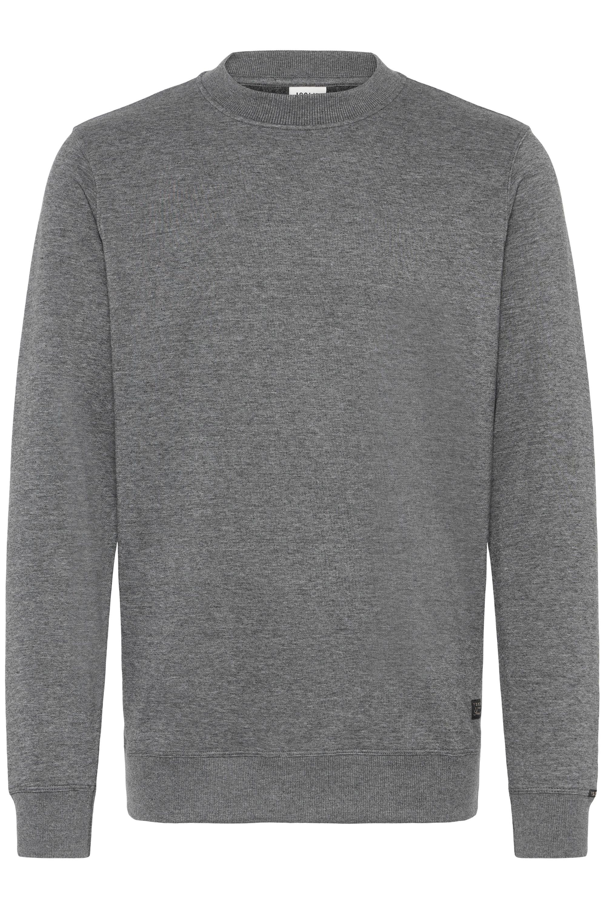 !solid Longpullover SOLID "Sweater SDAULA", Herren, Gr. M, grau (dunkelgrau melange), Obermaterial: 65% Polyester PES. 35% Baumwolle CO., Pullover Longpullover