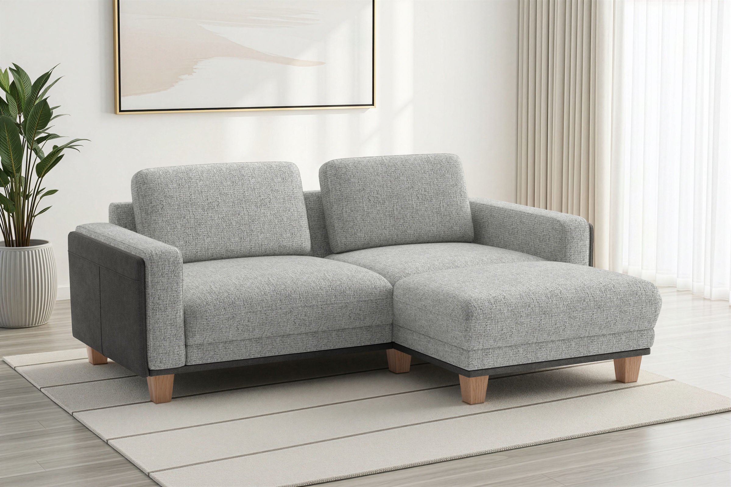 sit&more Ecksofa "Concept" Modernes Sofa in drei Fußfarben zur Auswahl