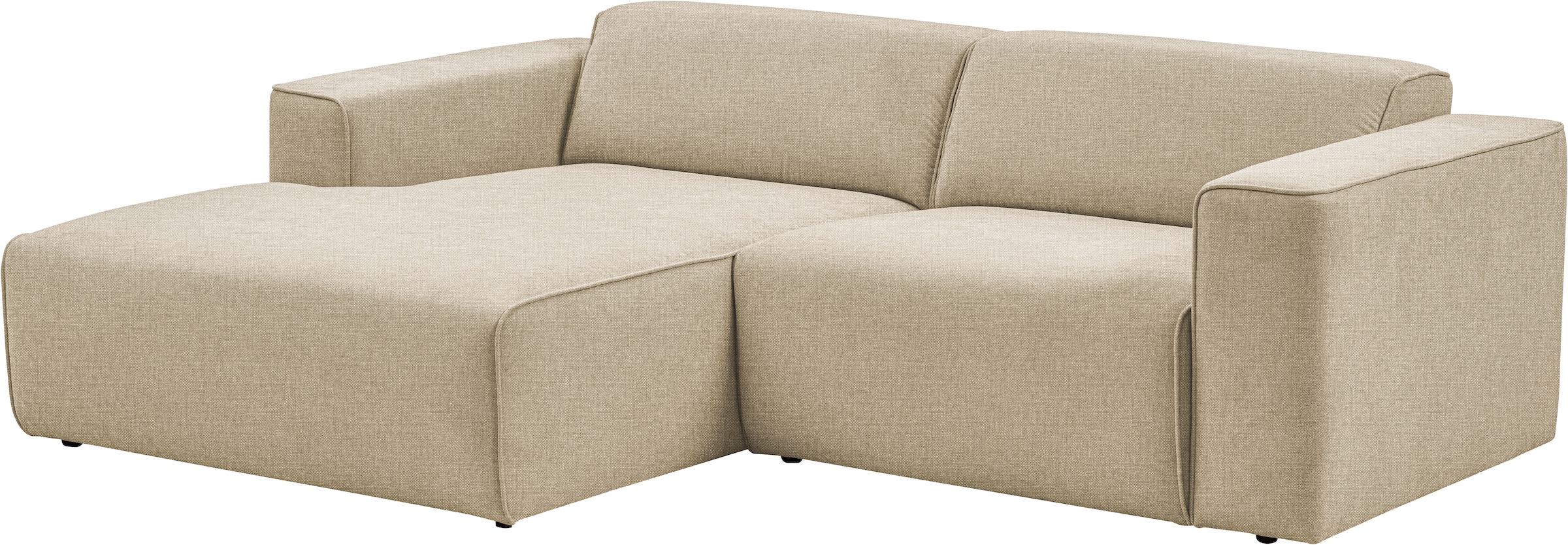 andas Ecksofa »Noord«, mit Kedernaht, Breite 234 cm, Cord, Struktur, Webstoff