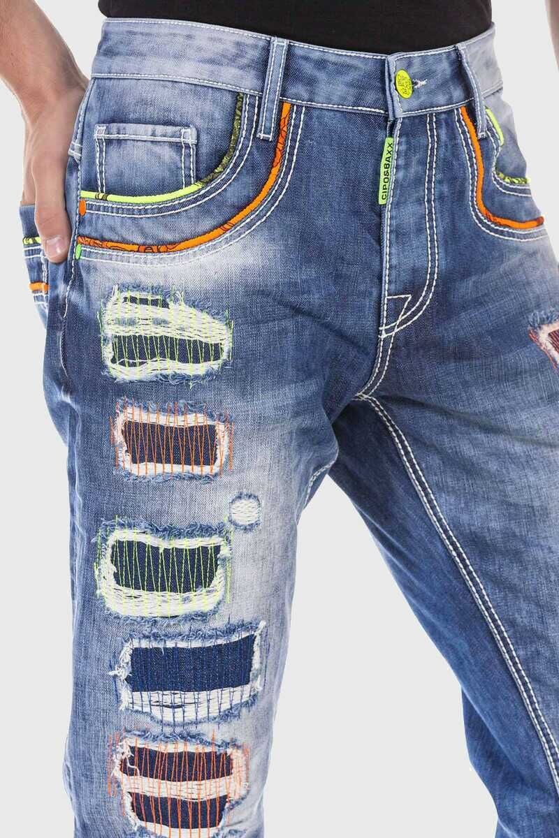 Cipo & Baxx 5-Pocket-Jeans »Jeans«, mit farbigen Ziernähten
