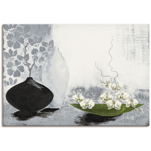 Artland Wandbild »Modernes bauchiges Gefäß mit Orchideen«, Vasen & Töpfe,  (1 St.), als Alubild, Leinwandbild, Wandaufkleber oder Poster in versch.  Größen bestellen | BAUR