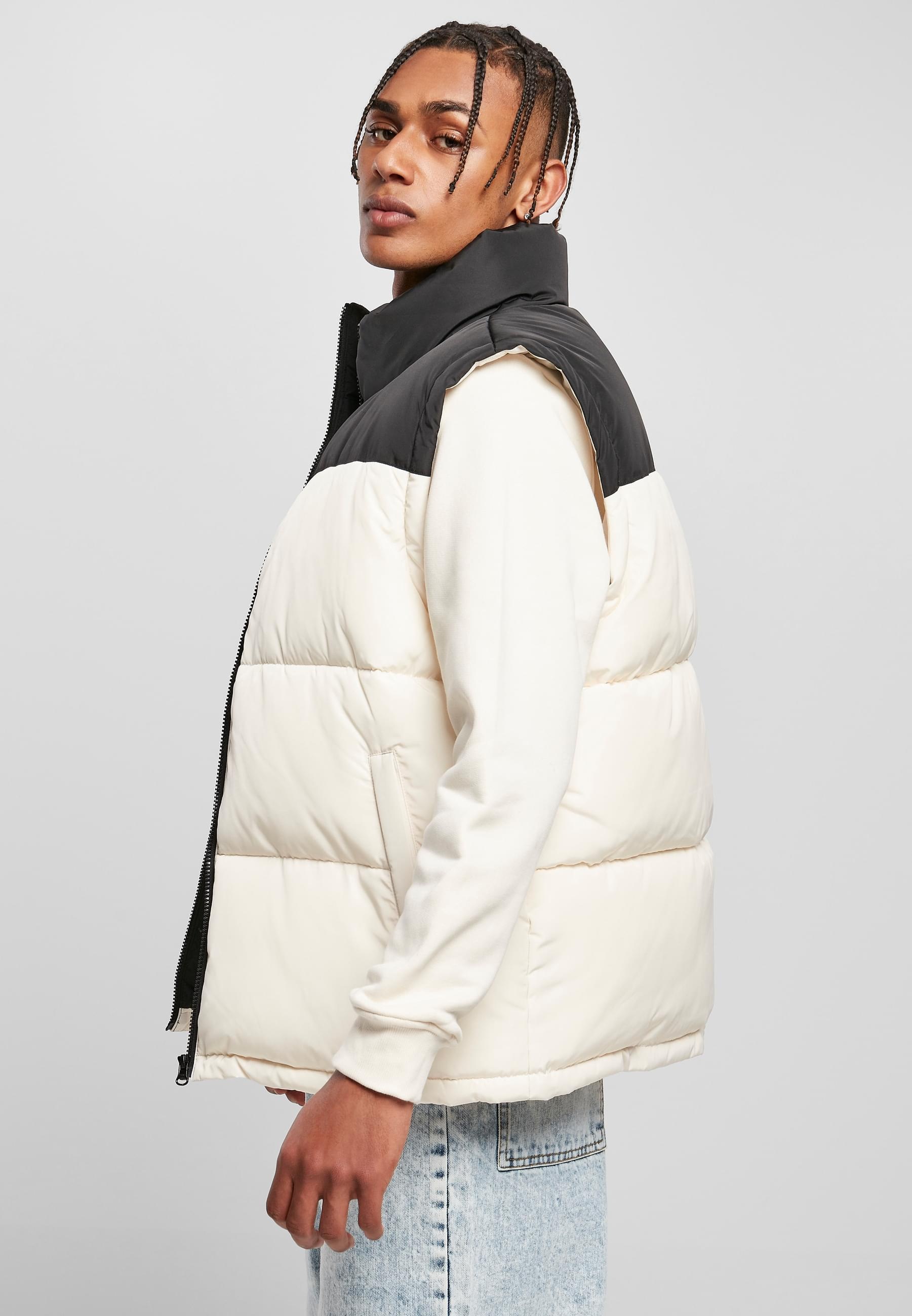 URBAN CLASSICS Jerseyweste »Urban Classics Herren Block Puffer Vest«, (1 tlg.)