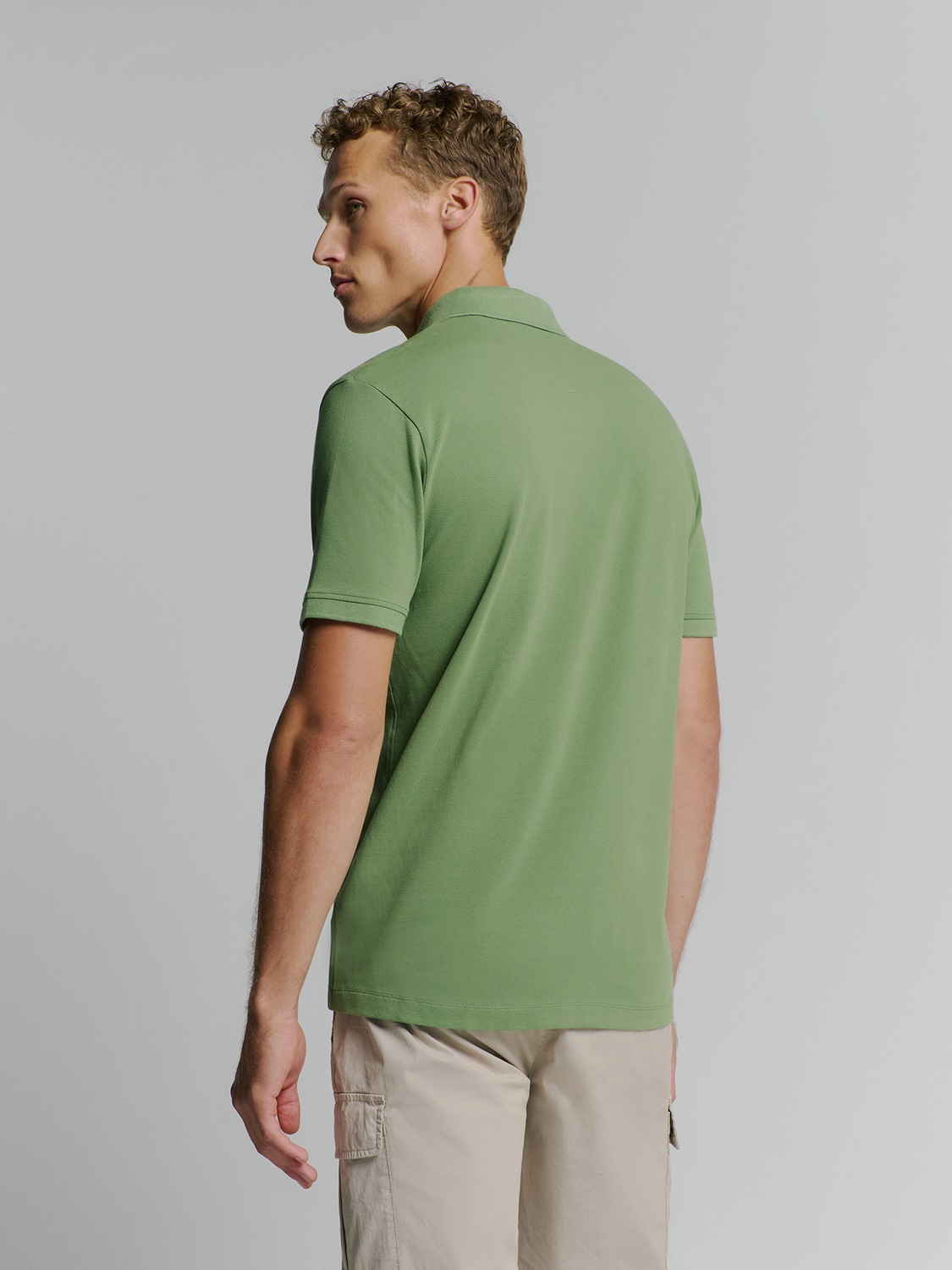 NO EXCESS Poloshirt »No Excess Poloshirt Polo Pique Garment Dyed«