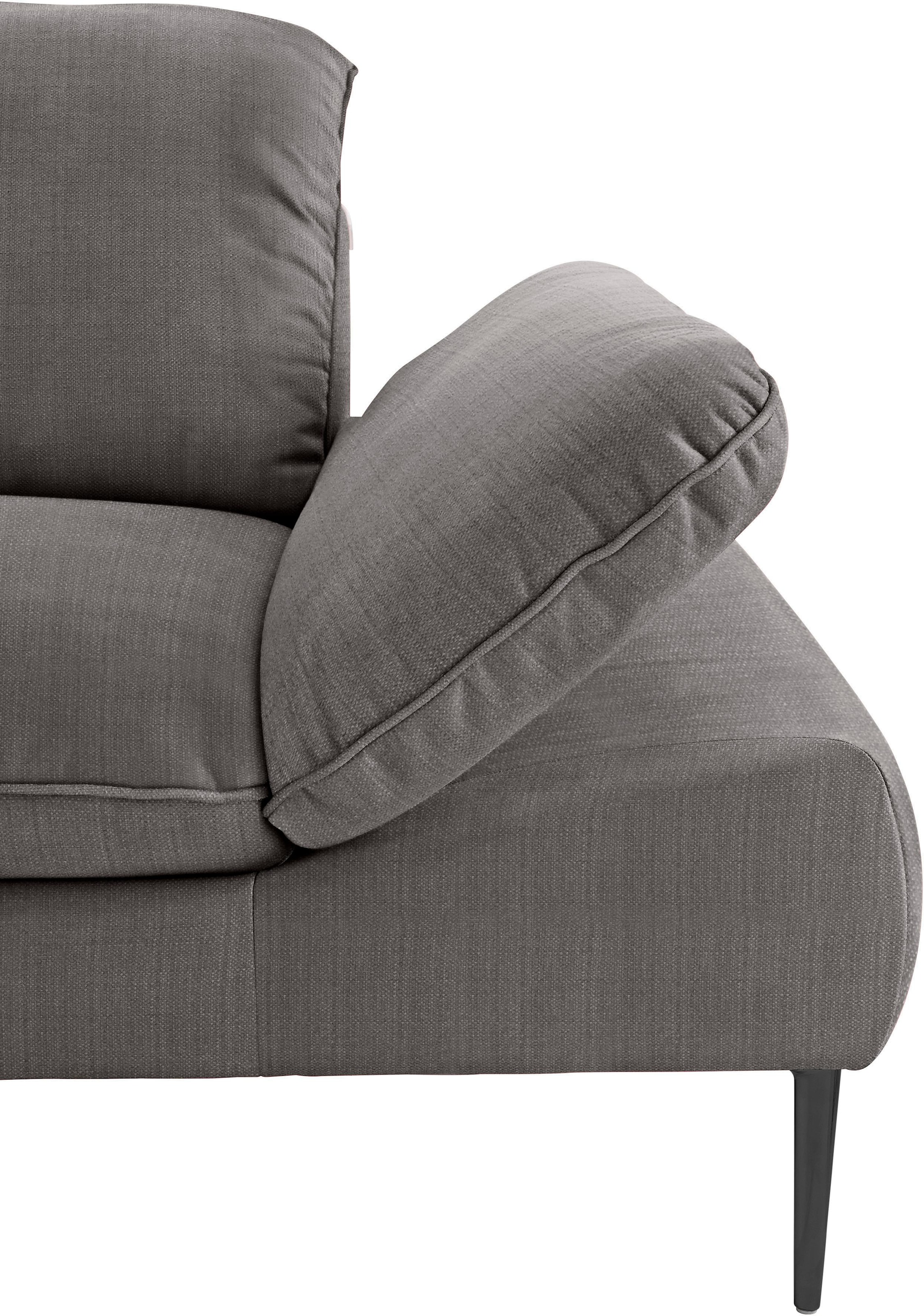 W.SCHILLIG Ecksofa »enjoy&MORE, Designsofa, bequem, zeitlos und elegant, L-Form« Sitztiefenverstellung, Füße schwarz pulverbeschichtet, Breite 340 cm