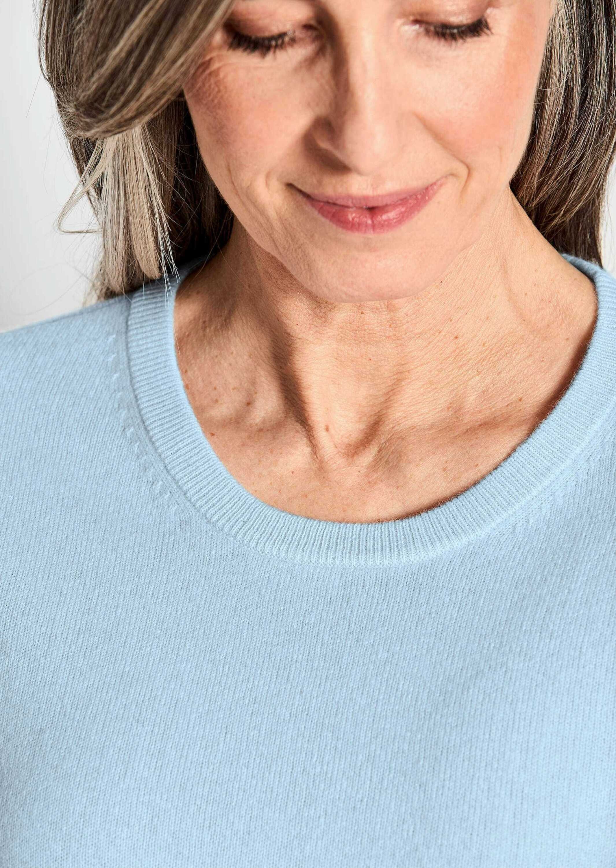 GOLDNER Kurzarmpullover »Kaschmirpullover mit Rundhals Halbarmpullover mit Rundhals aus Kaschmir«