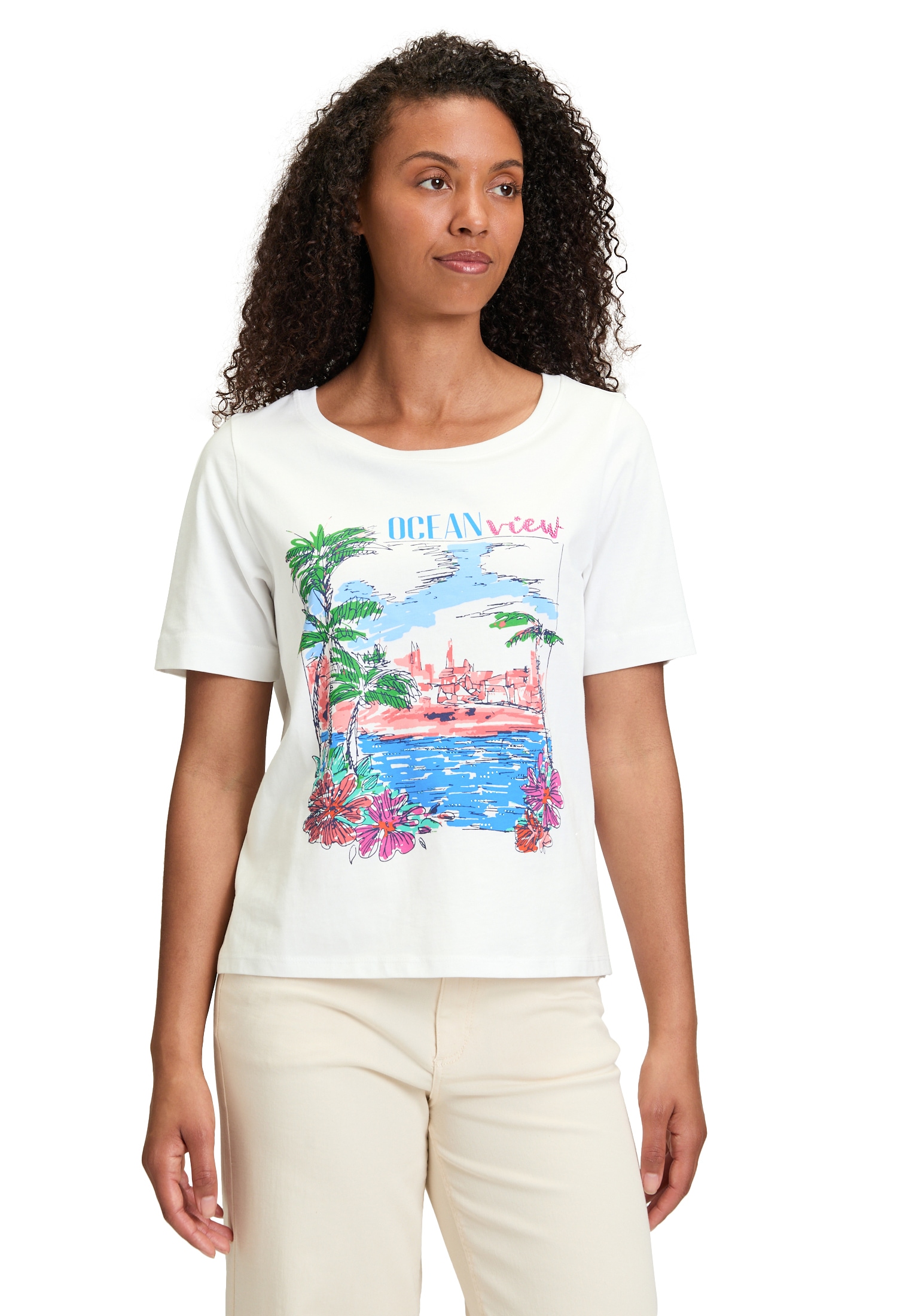 Betty Barclay Kurzarmshirt "Betty Barclay Damen Basic Shirt mit Aufdruck" 1 günstig online kaufen