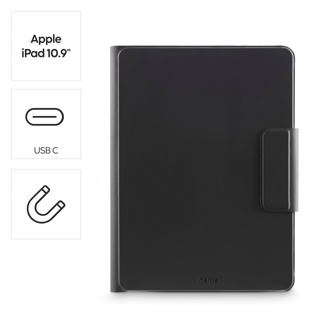Hama Tablet-Hülle »Tablet-Hülle mit Tastatur für Apple iPad Air 11" (2024 6. Generation)«