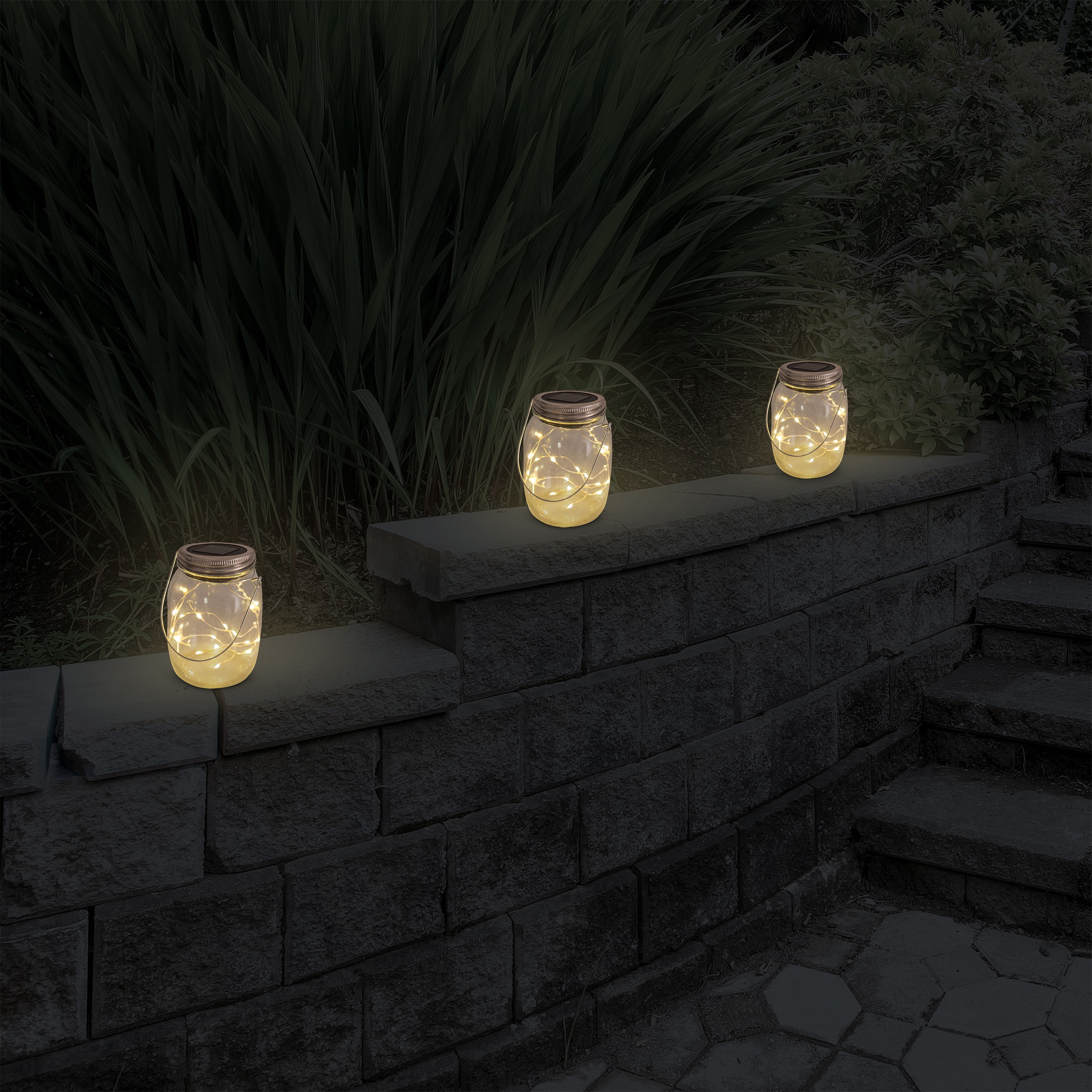 näve LED Solarleuchte »Tabele Lamp«, 1 flammig, Leuchtmittel LED-Modul | LED fest integriert, LED 3er Set>>Tabele Lamp