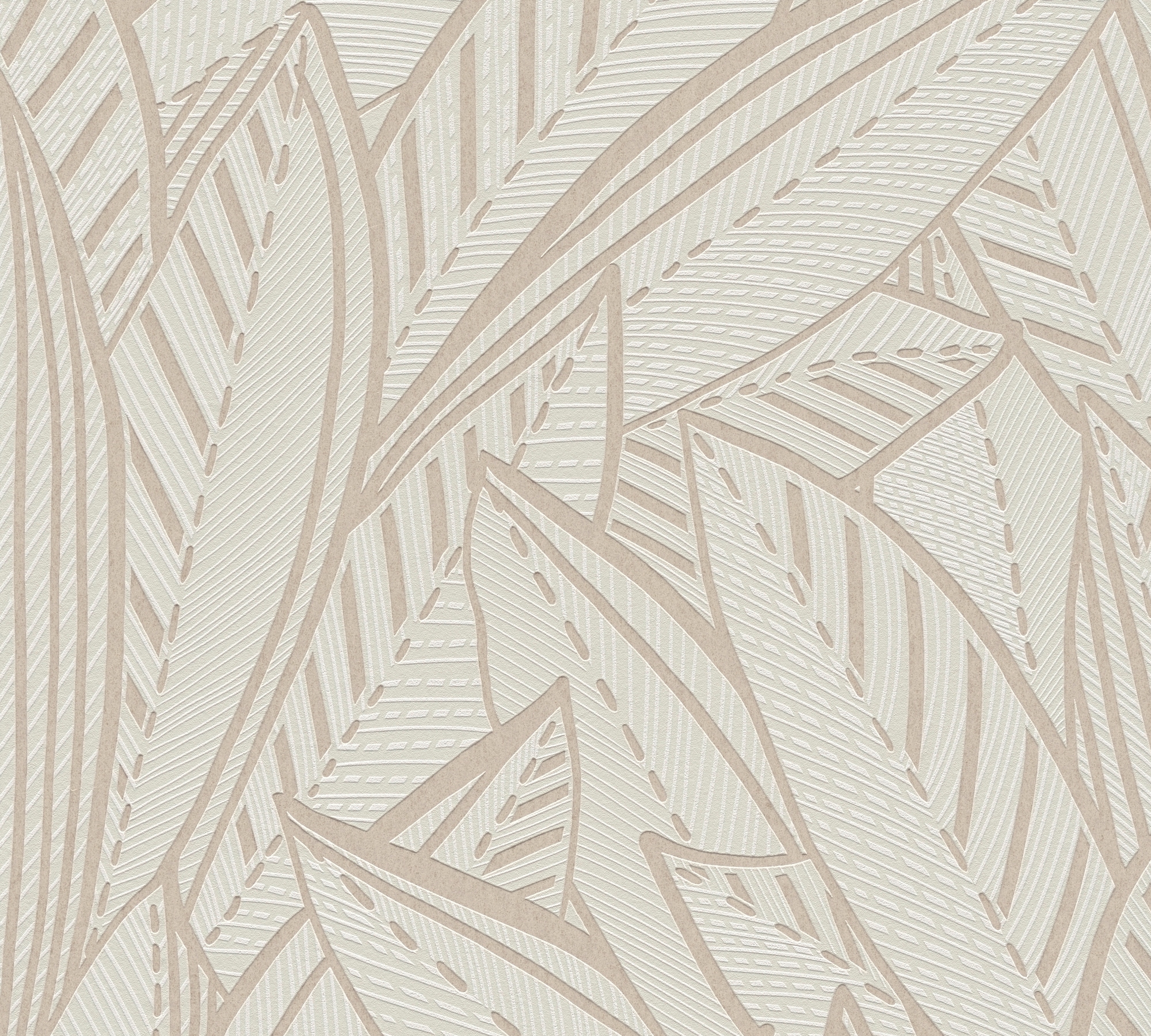 A.S. Création Vliestapete »French Affair Blätter-Tapete Mustertapete Floral Blattmuster«, leicht glänzend, Vliestapete Blatt-Motiv für Schlafzimmer Küche Wohnzimmer Blätter Flur