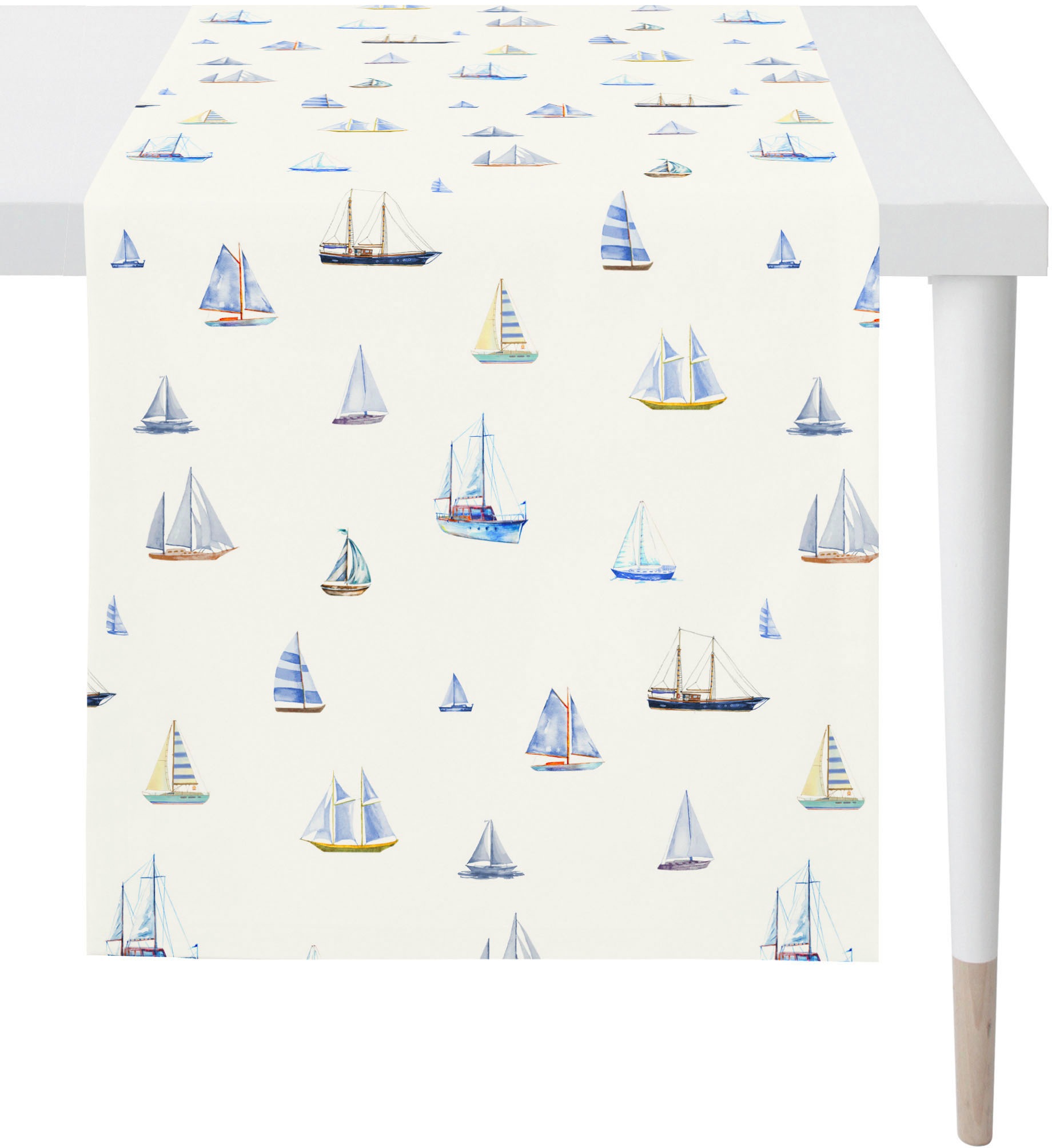APELT Tischläufer »3911 OUTDOOR, Sommerdeko, Sommer«, (1 St.), mit Schiff-Motiv im Digitaldruck