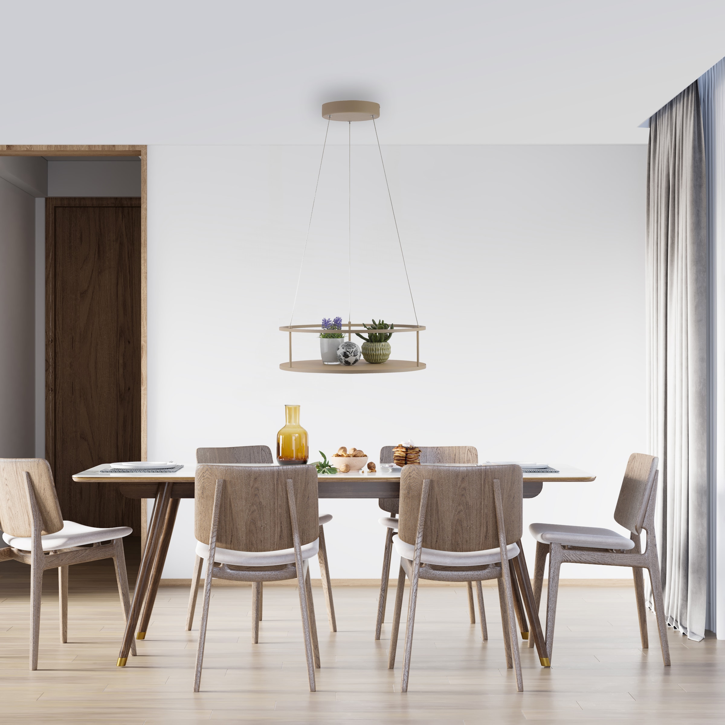 Paul Neuhaus LED Pendelleuchte »CONTURA« LED-Board 1 Stk. Warmweiß Touchdimmer, separat schaltbar, Memoryfunktion, Deko-Ablagefläche