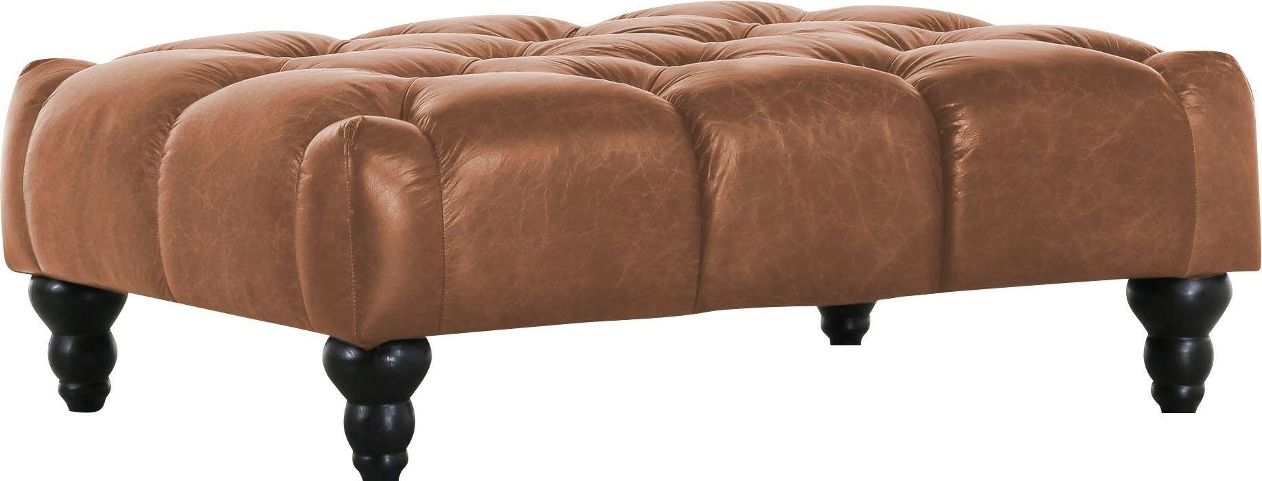 Gutmann Factory Hocker "Amazonas, mit Anilinleder-Bezug, Breite 230 cm" Sitzpolsterung: formstabiler Polyätherschaum