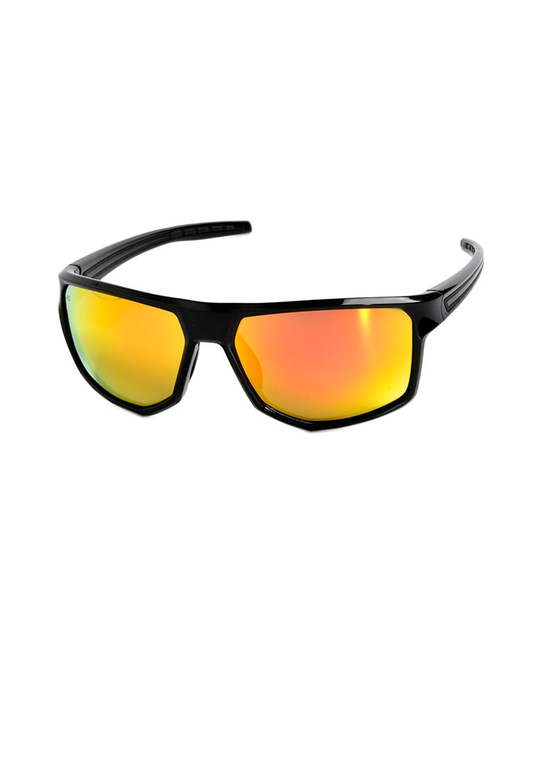 F2 Sonnenbrille, Eckige unisex Sportbrille, polarisierende Gläser, Vollrand