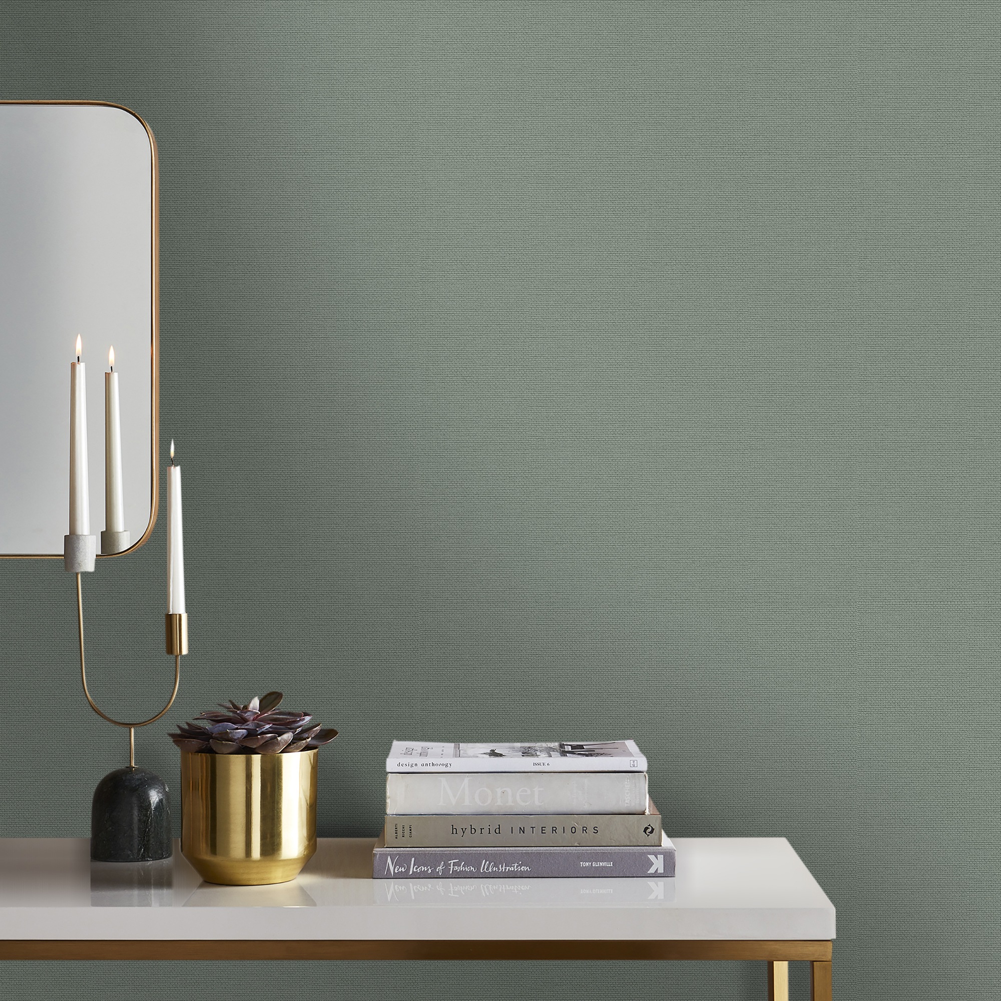 WOW Vliestapete »TWILL SAGE« universal Des...