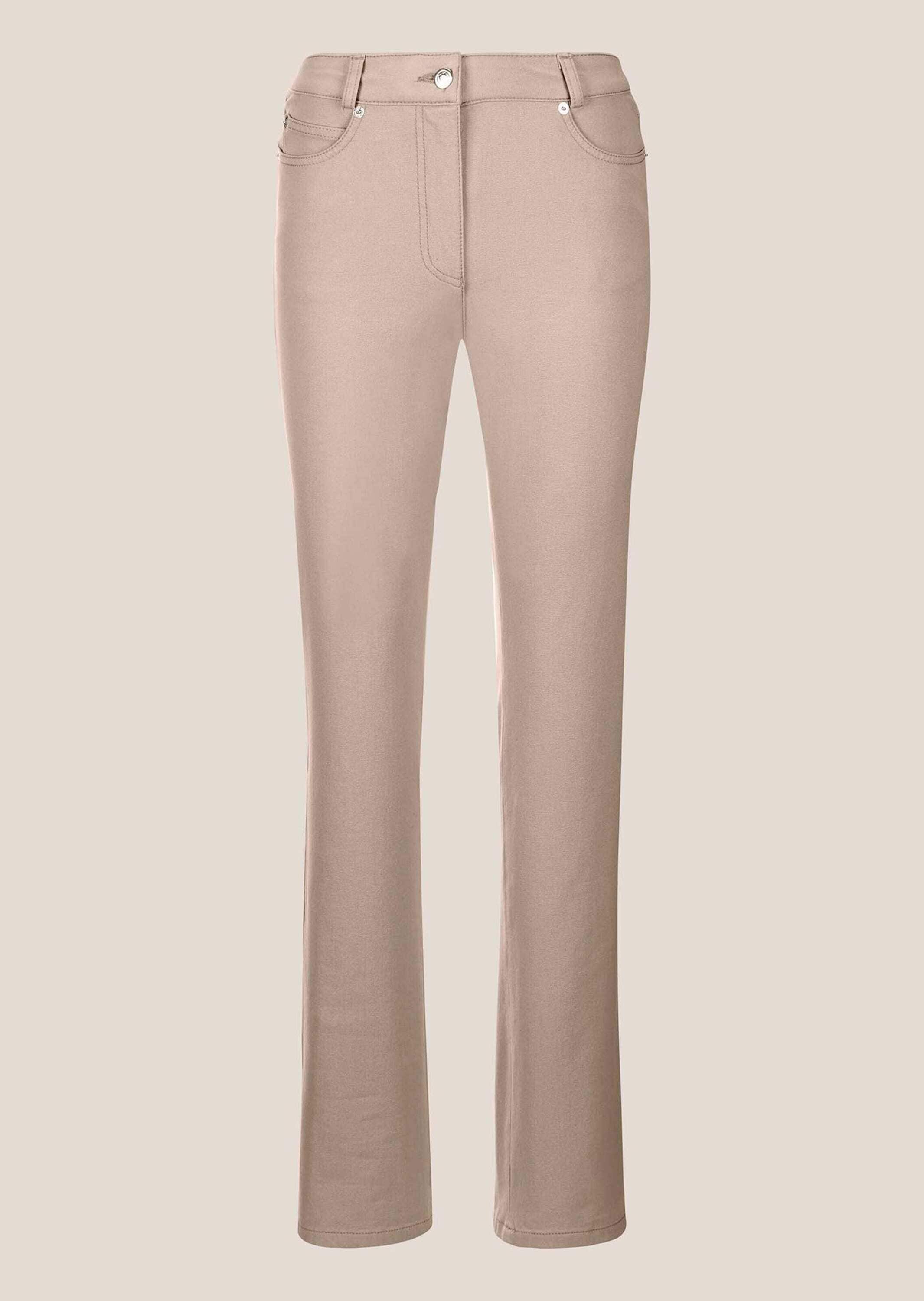 MADELEINE Regular-fit-Jeans "Denimhose Schmale Jeans im Five-Pocket-Style" Mit "M"-Stickerei auf der Gesäßtasche