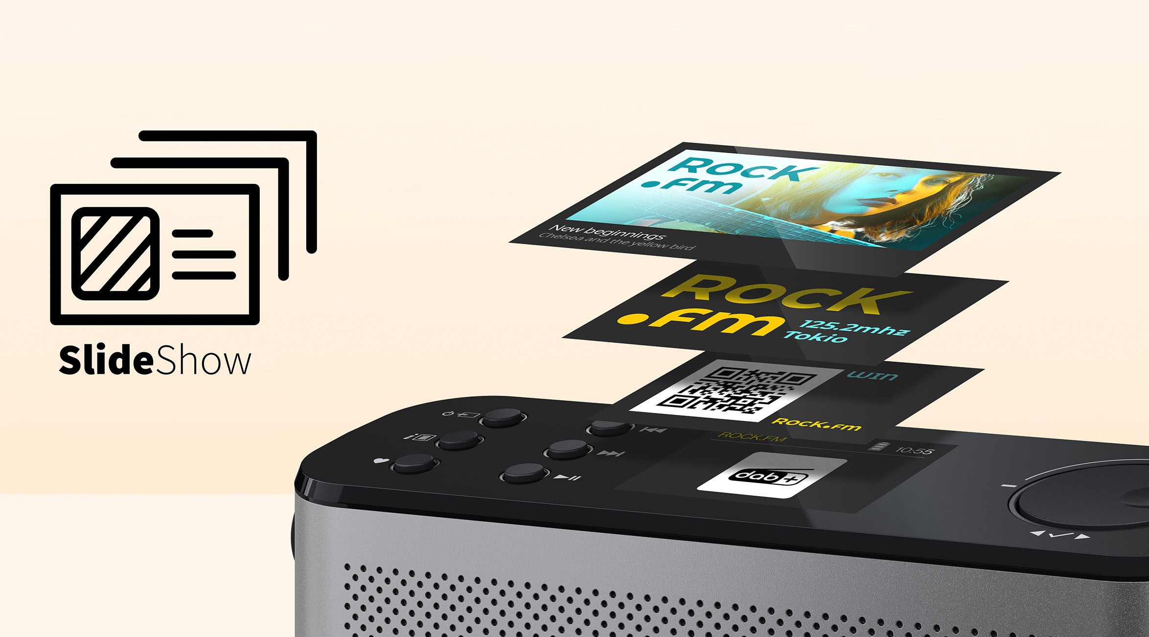 Sharp Digitalradio (DAB+) »OSAKA Stereo Tragbares Digitalradio« (A2DP Bluetooth | AVRCP Bluetooth | Bluetooth Automatische Senderverfolgung | Digitalradio (DAB+) | FM-Tuner mit RDS )