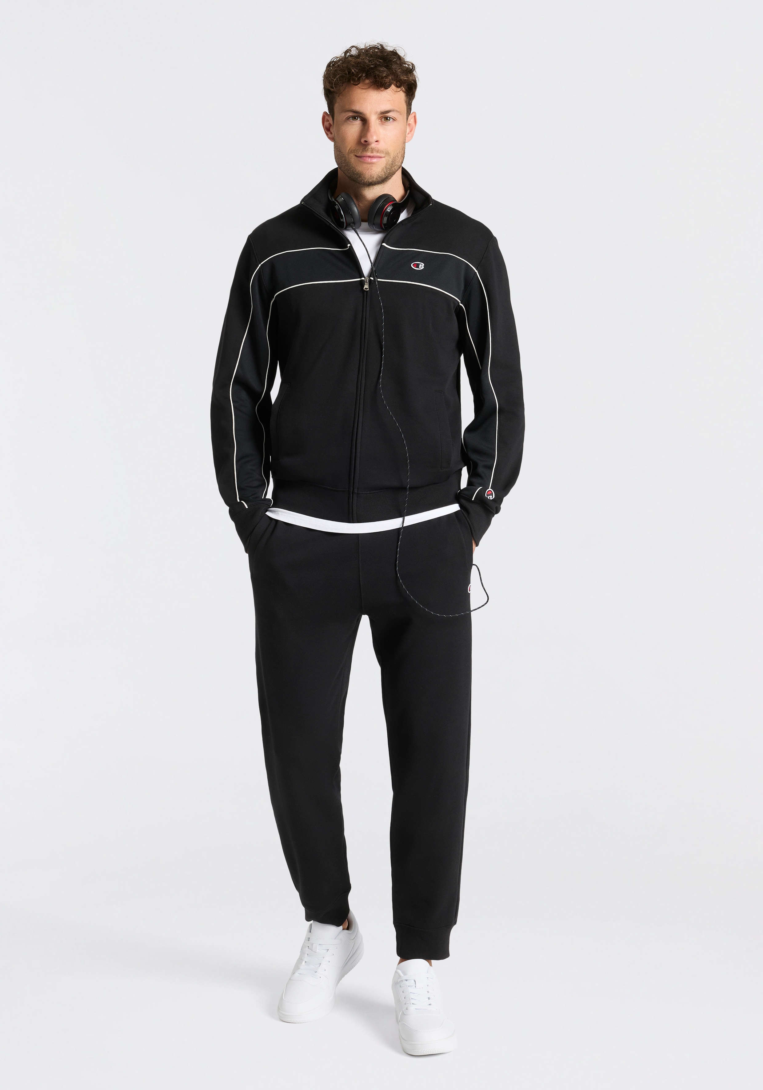 Champion Jogginganzug "Terry Full Zip Sweatshirt" 2 tlg. aus Baumwolle und Polyester, auch in großen Größen