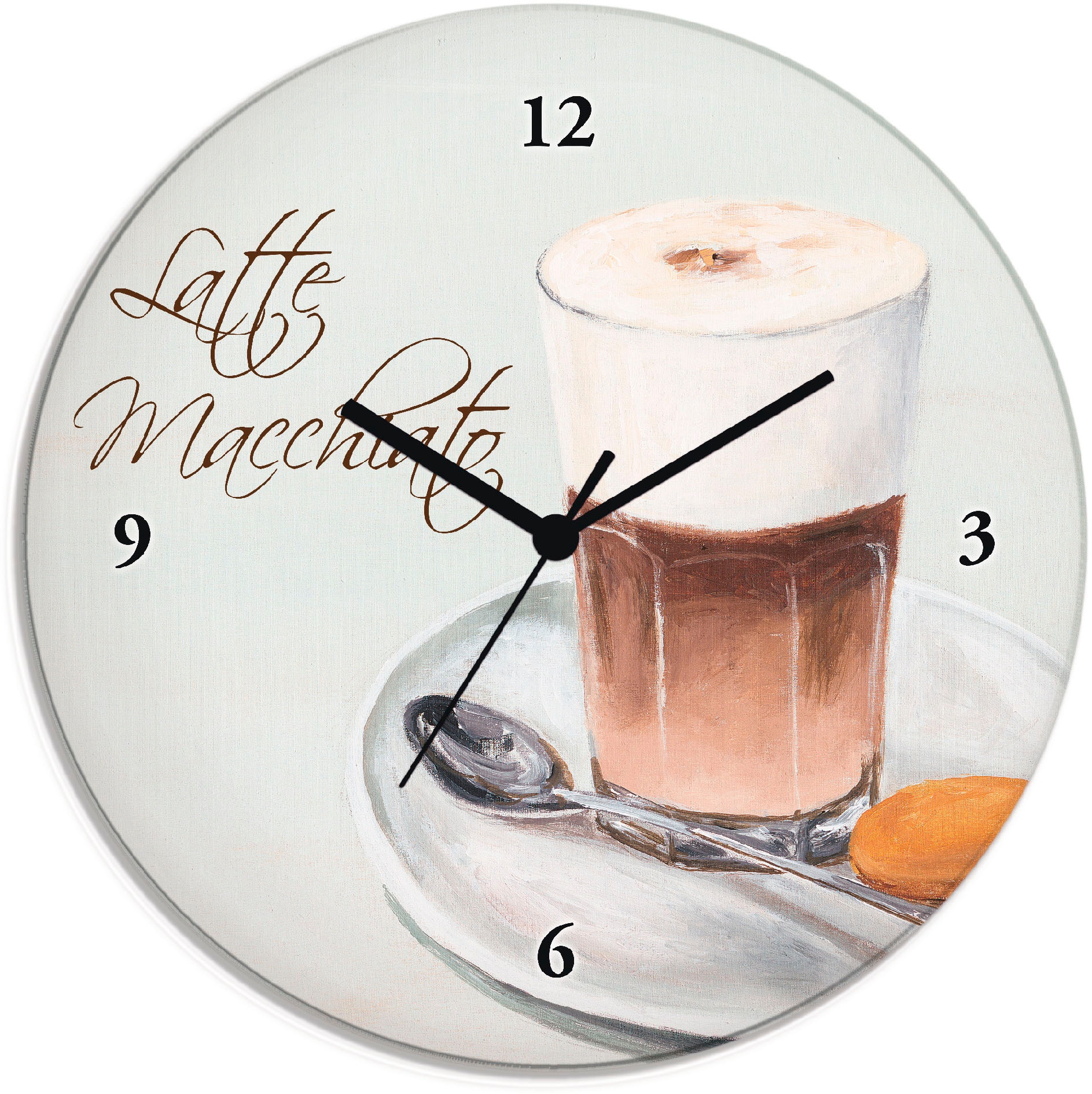 Artland Wanduhr "Latte Macchiato", wahlweise mit Quarz- oder Funkuhrwerk, lautlos ohne Tickgeräusche