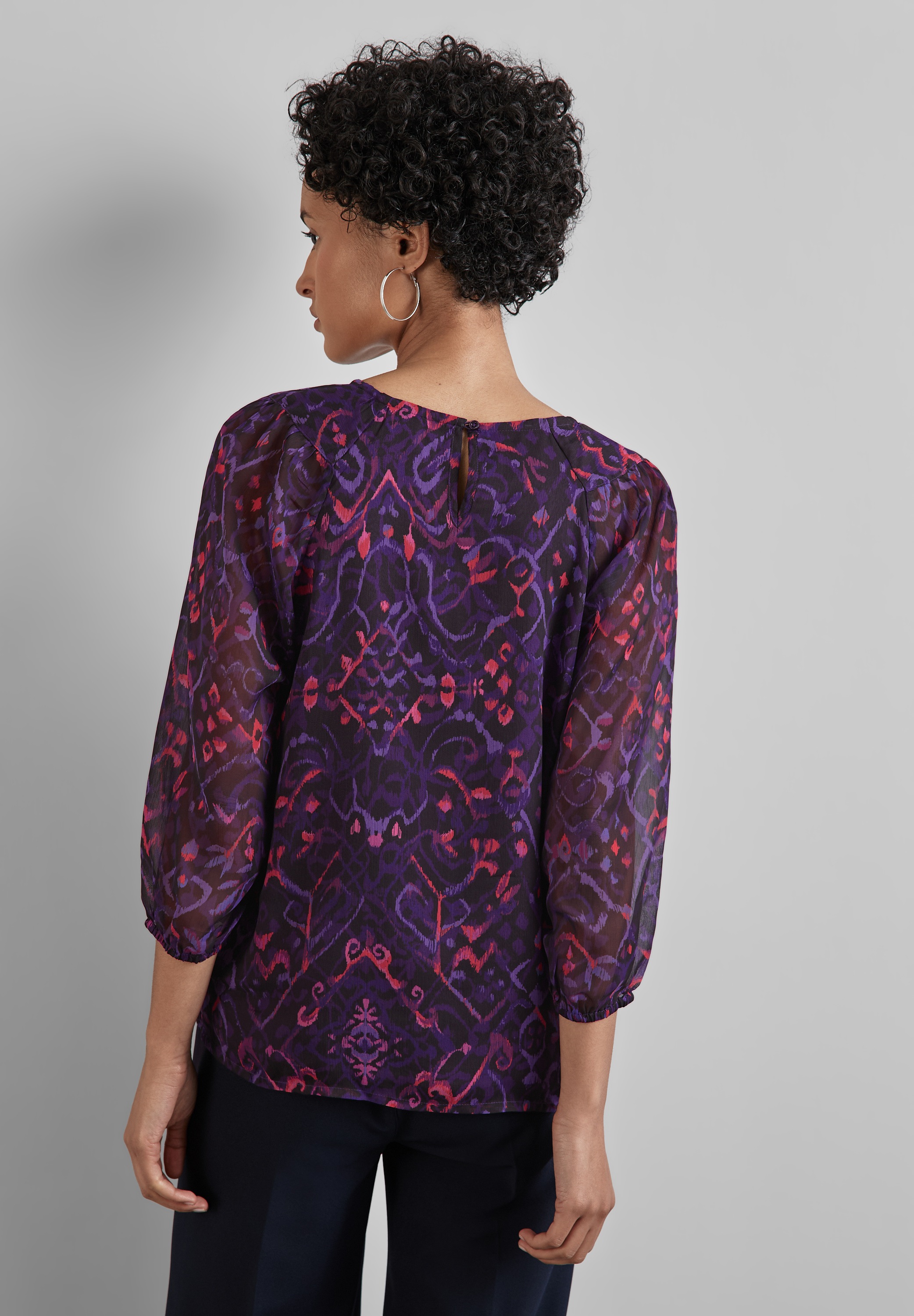STREET ONE Hemdbluse, Rundhalsausschnitt